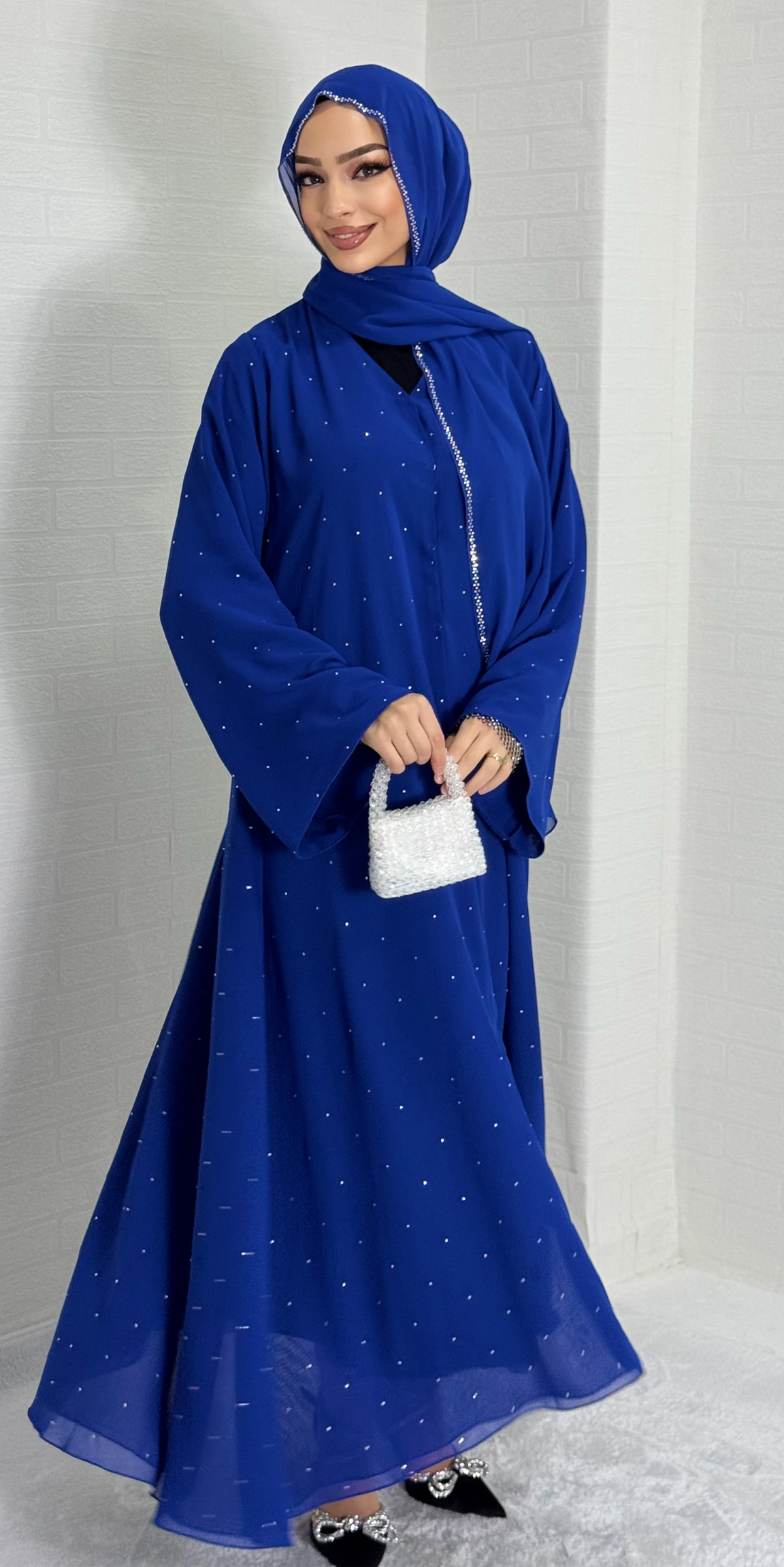 Swarovski Stone Chiffon Abaya