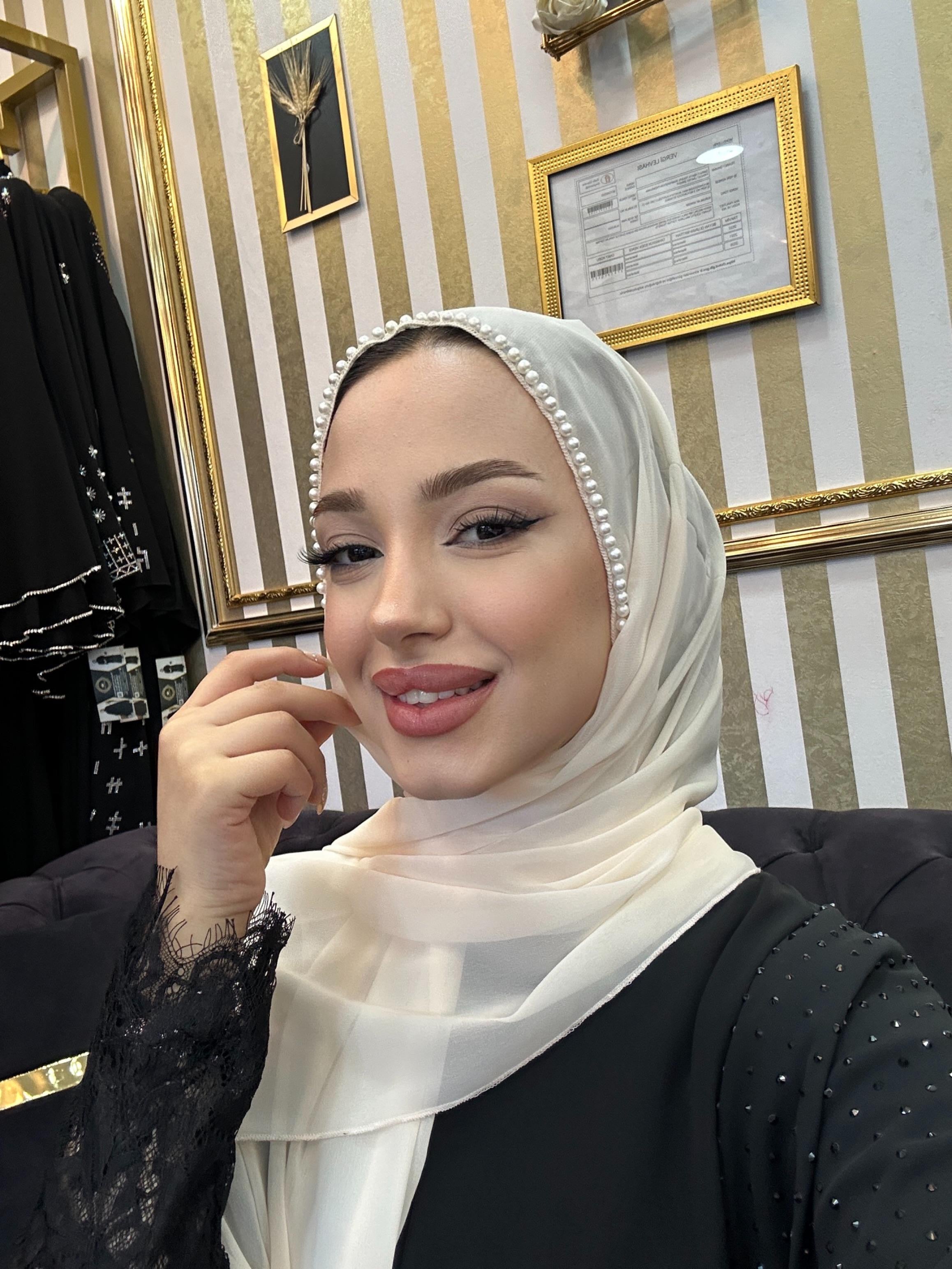 İnci Rüyası Şifon Şal