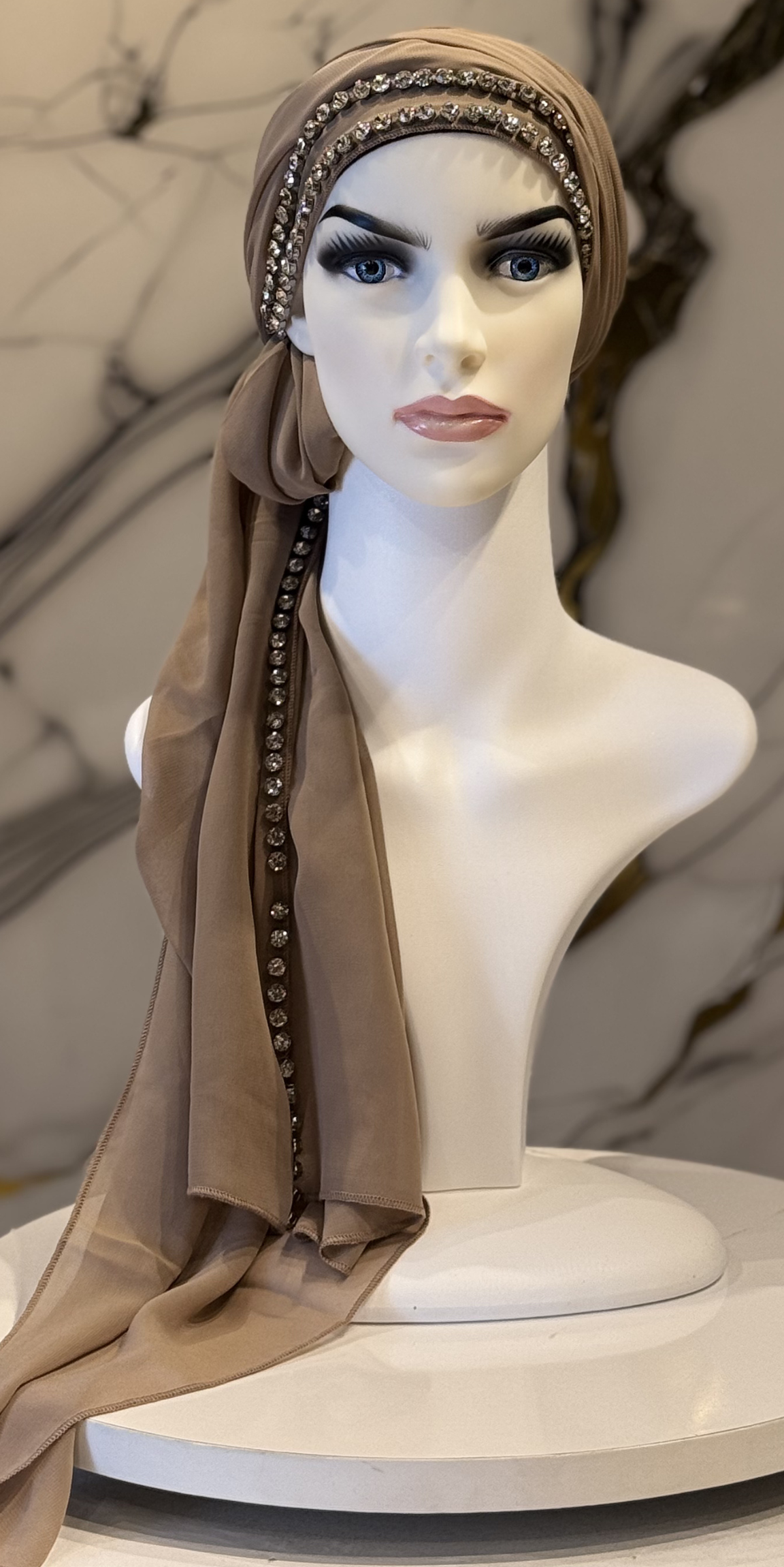 Kenarları Taşlı Şifon Şal | Çoklu Renk Seçenekleri