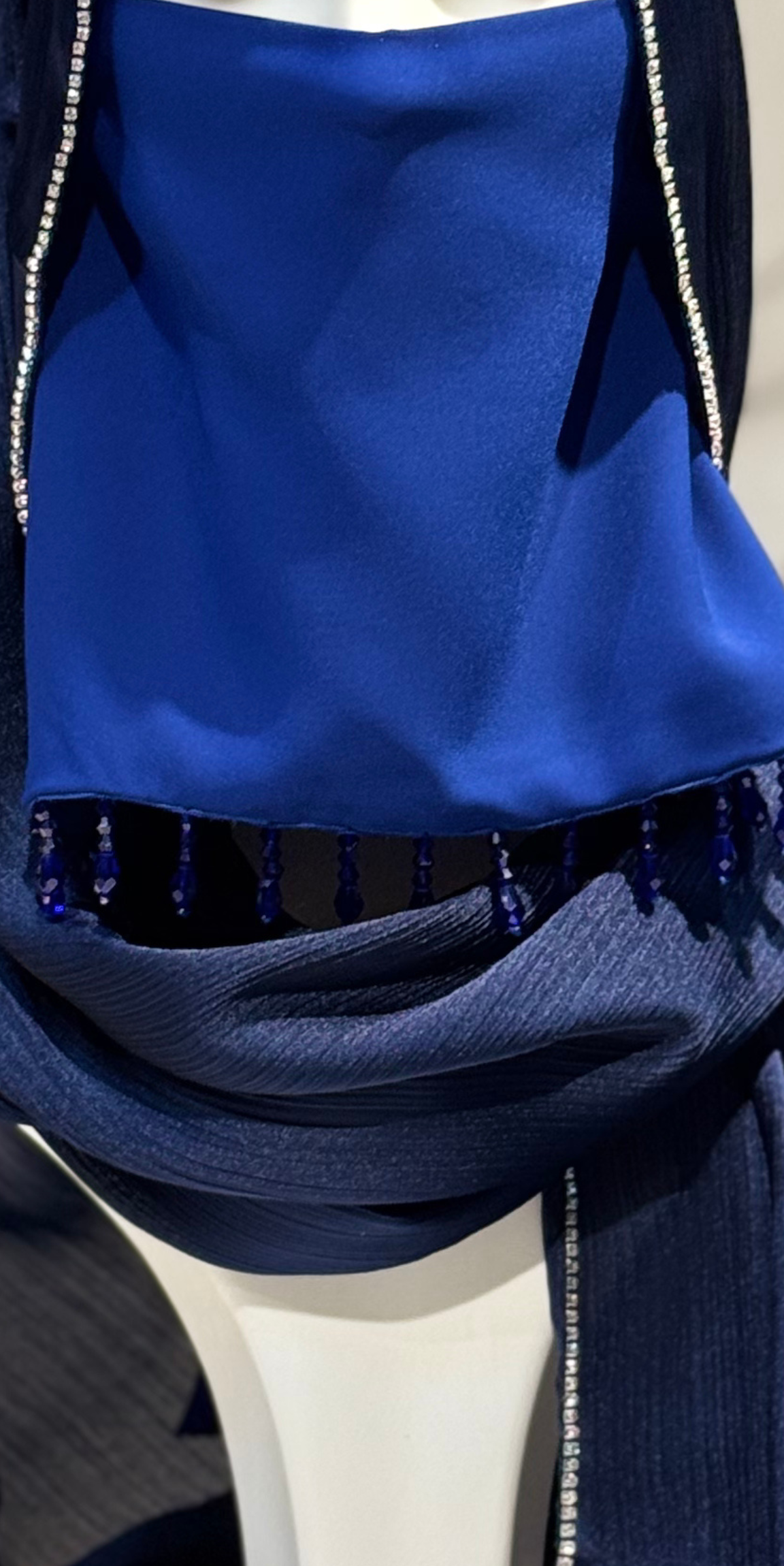 Luxury Multicolored Embellished Korean Chiffon Veil 