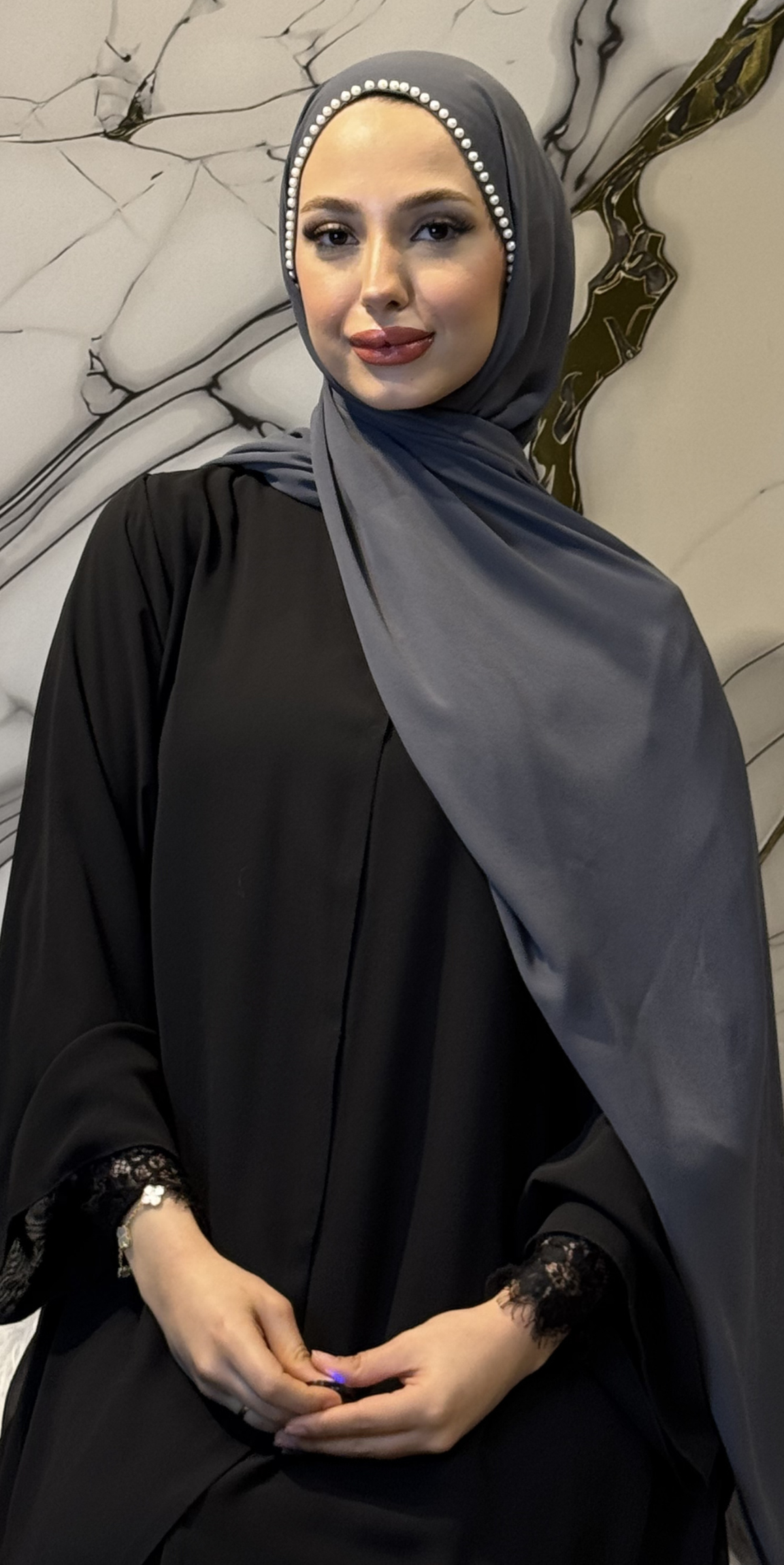 Pearl Dream Chiffon Shawl
