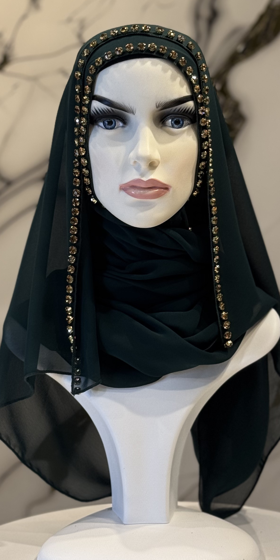 Kenarları Taşlı Şifon Şal | Çoklu Renk Seçenekleri