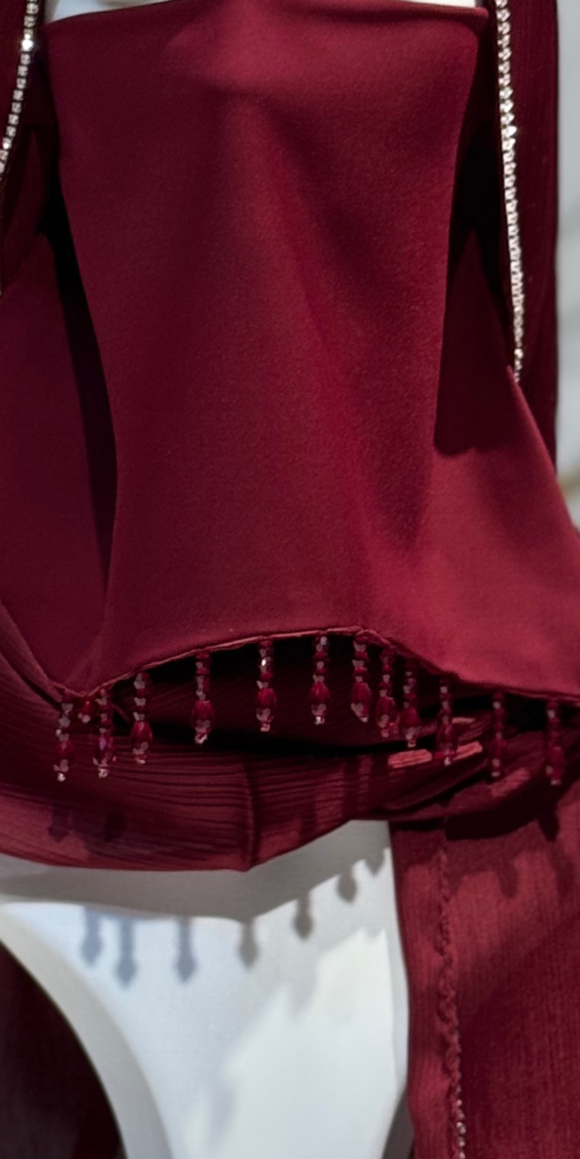 Luxury Multicolored Embellished Korean Chiffon Veil 