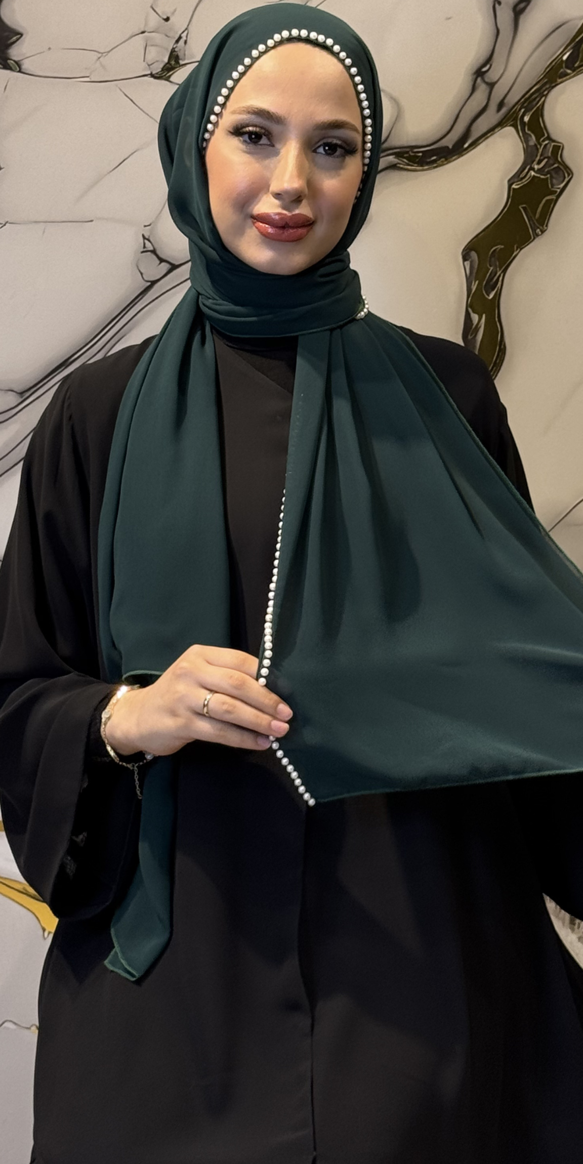 Pearl Dream Chiffon Shawl