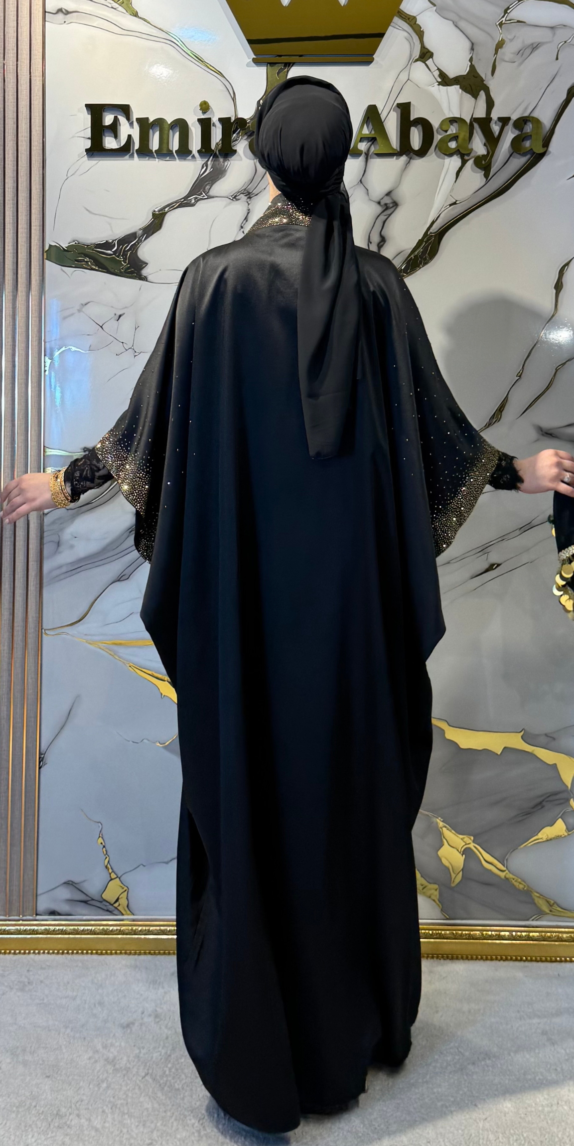 Premium Golden Swarovski Satin Yorsel Set 