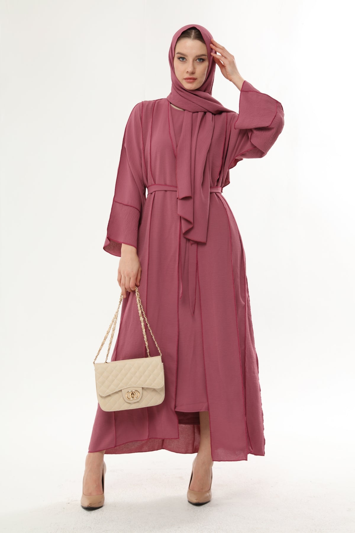 Daily Ayrobin Kimono Set RK0022 AYROBIN M - 4-Piece Set (Includes Undershirt, Kimono, Belt, and Scarf)