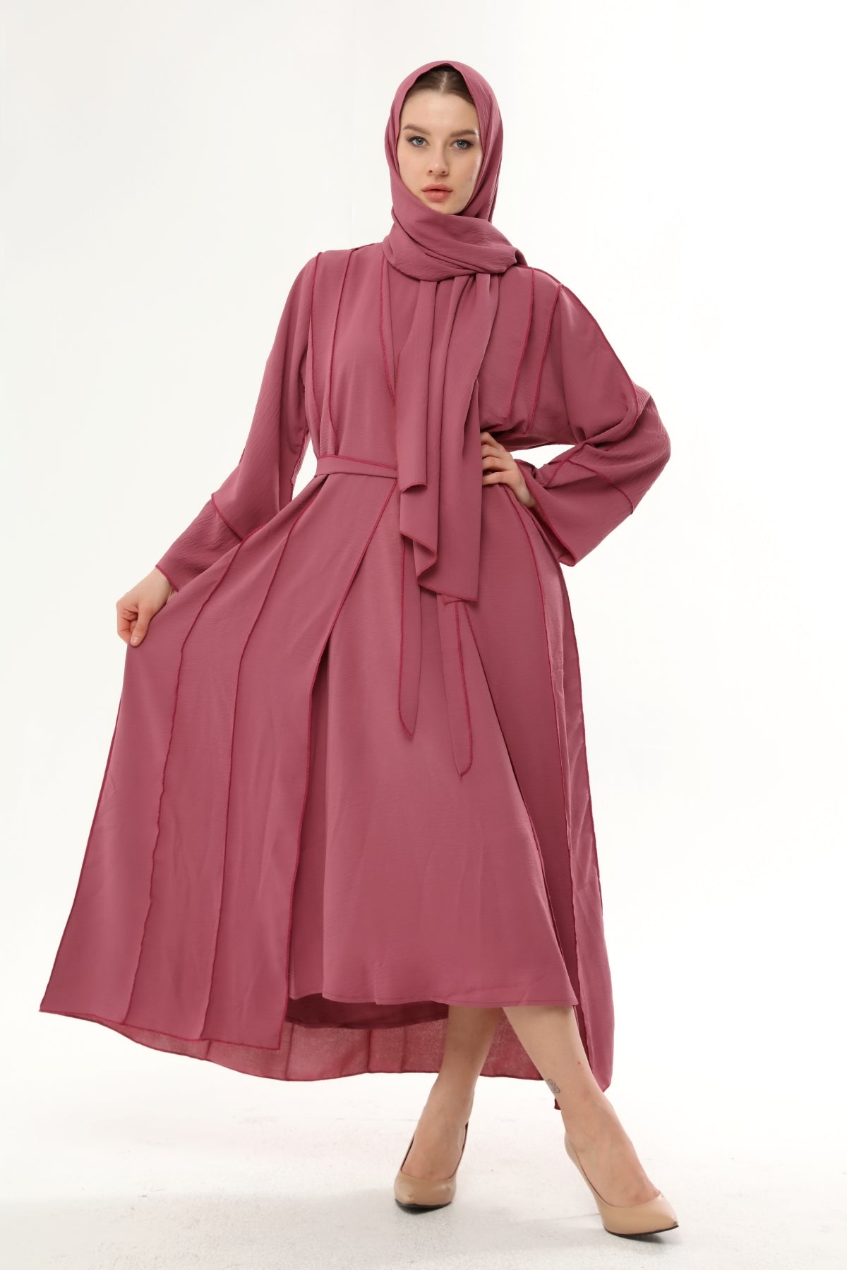 Daily Ayrobin Kimono Set RK0022 AYROBIN M - 4-Piece Set (Includes Undershirt, Kimono, Belt, and Scarf)