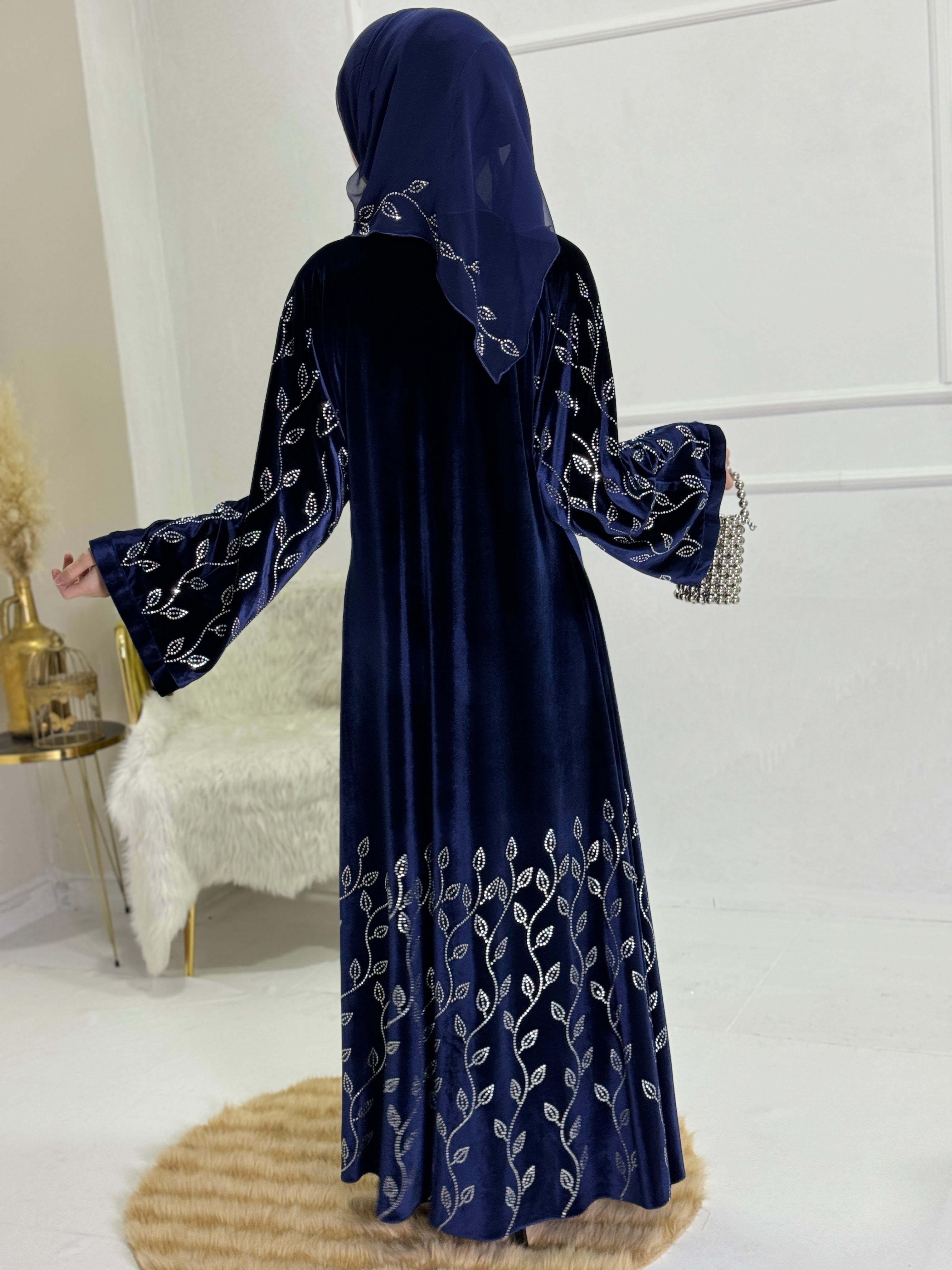 Blue elegant abaya