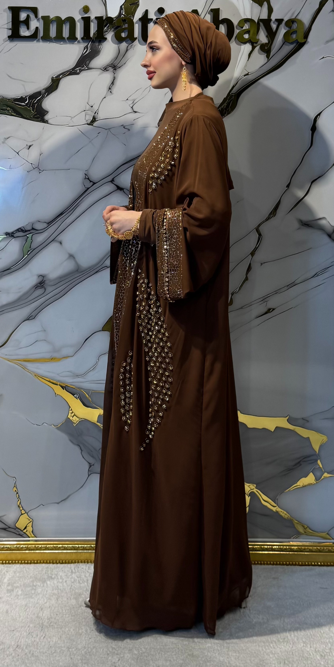 Önü Açık Kahve Gold Yöresel Takım 4 Parça Set | WS31 GSK