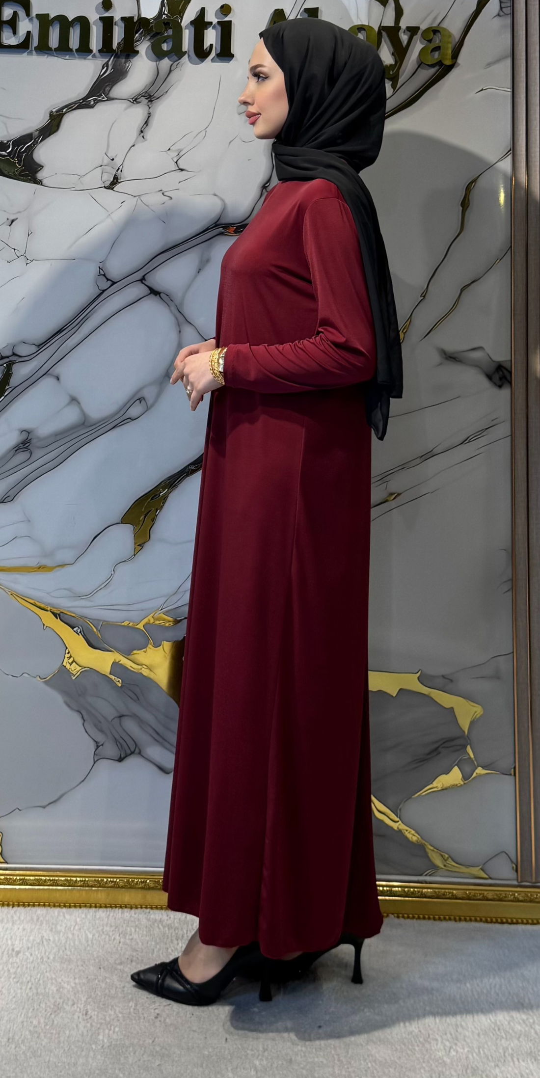 Bordo Sandy İçlik – Abaya Altı ve Tek Başına Kullanım | RK0049 BORDO