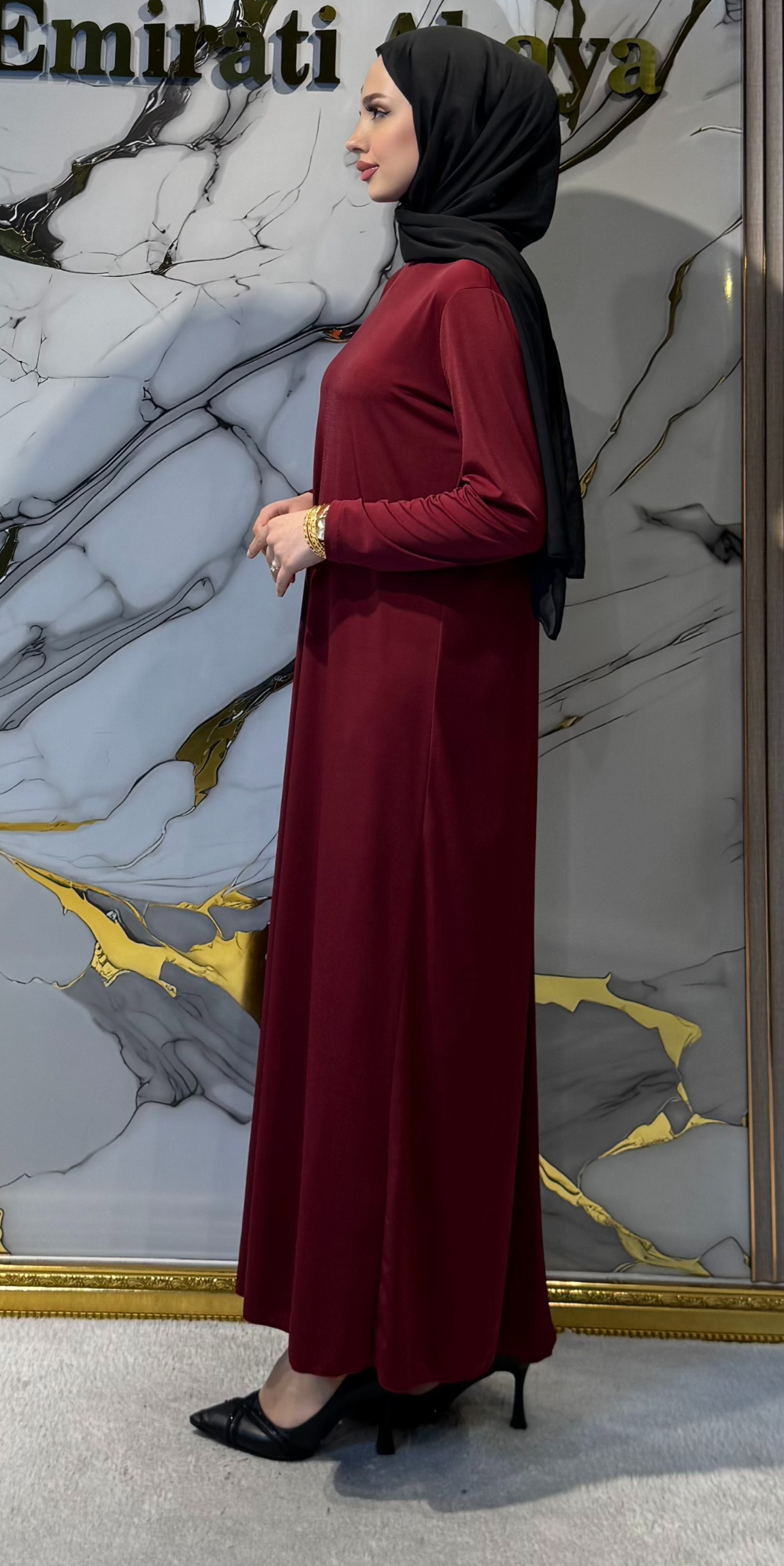 Bordo Sandy İçlik – Abaya Altı ve Tek Başına Kullanım | RK0049 BORDO