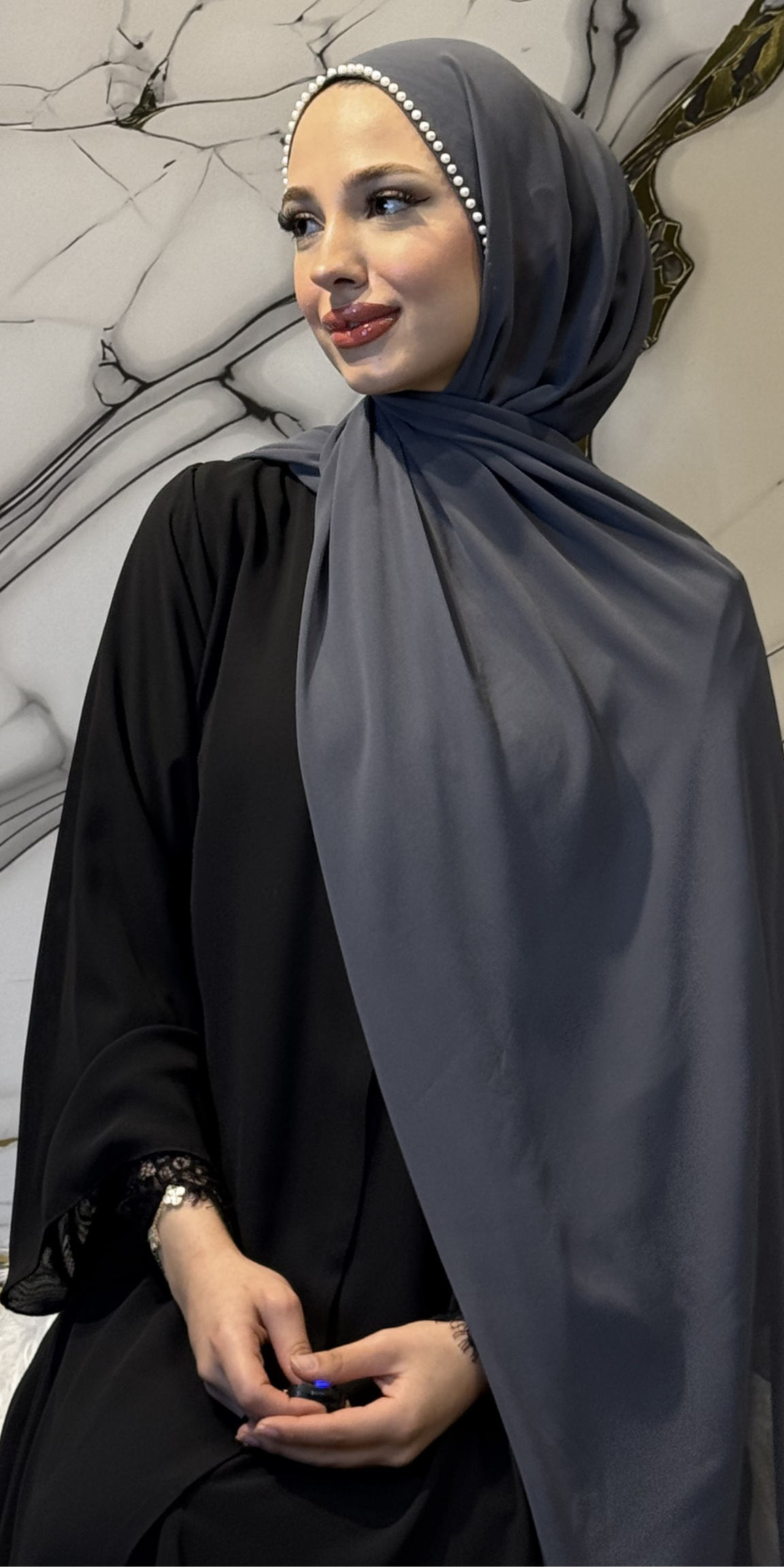 Pearl Dream Chiffon Shawl