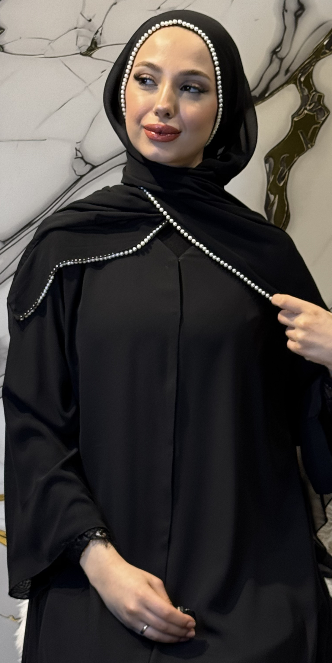 Pearl Dream Chiffon Shawl