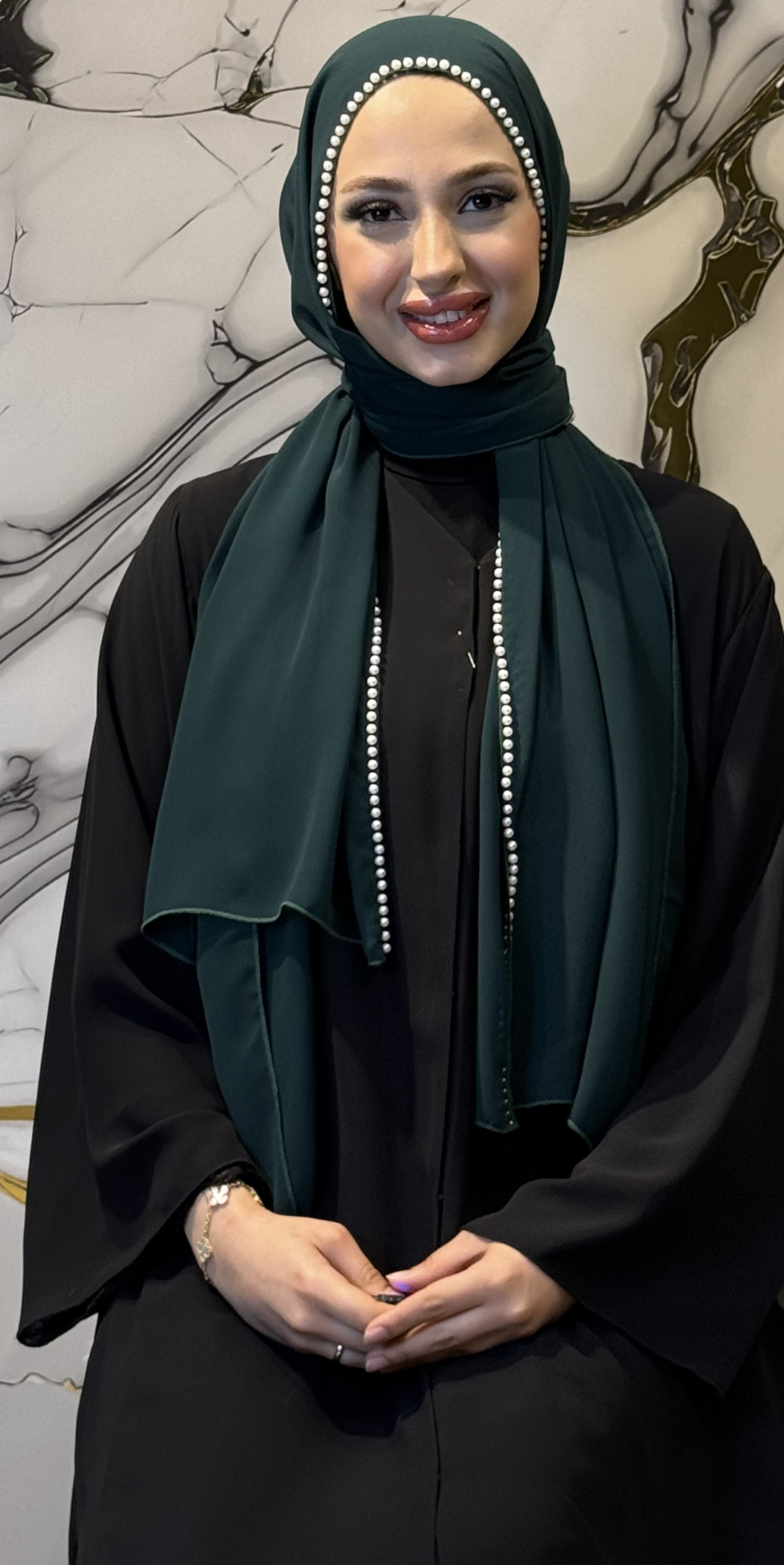 Pearl Dream Chiffon Shawl