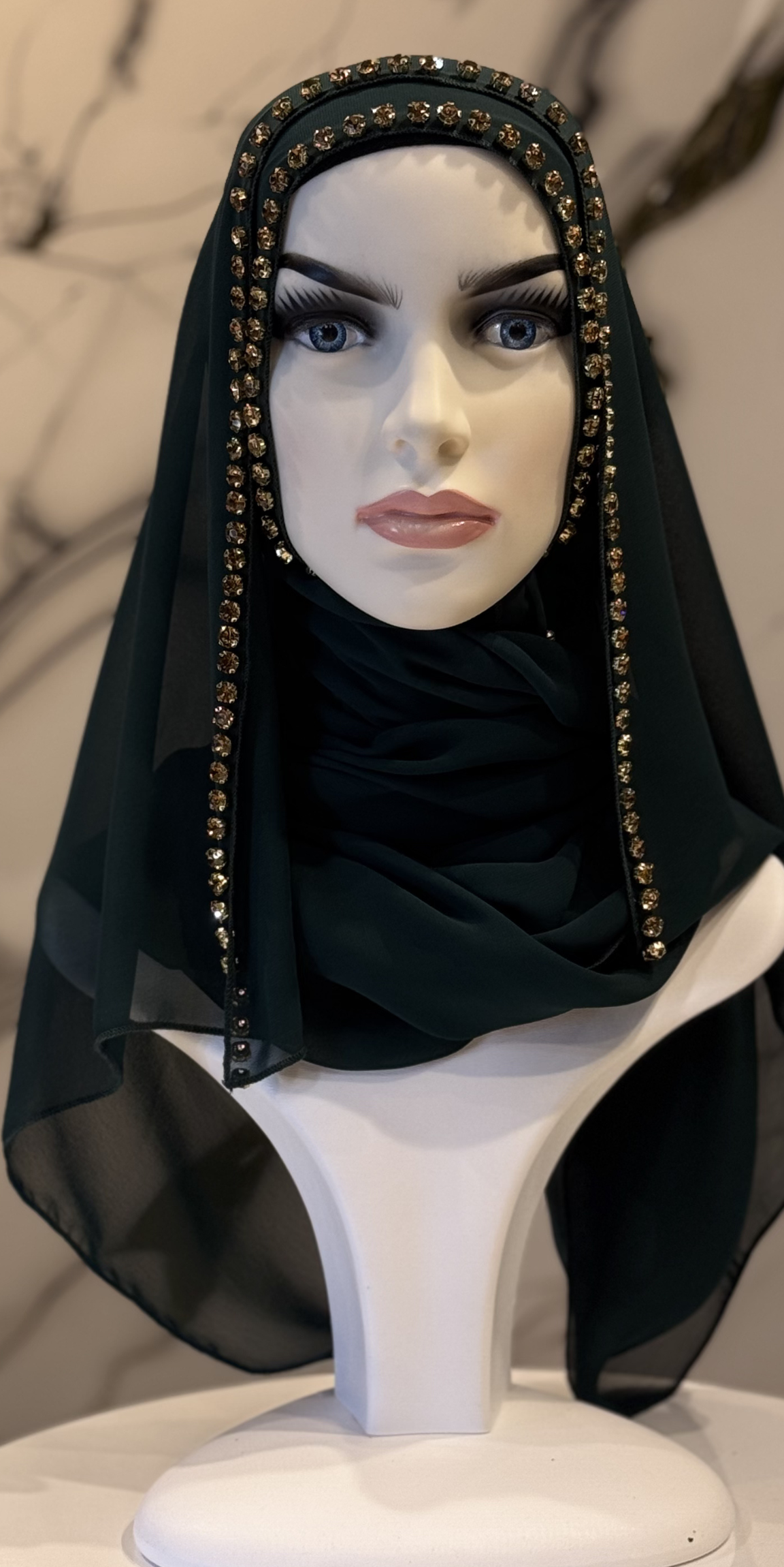 Kenarları Taşlı Şifon Şal | Çoklu Renk Seçenekleri