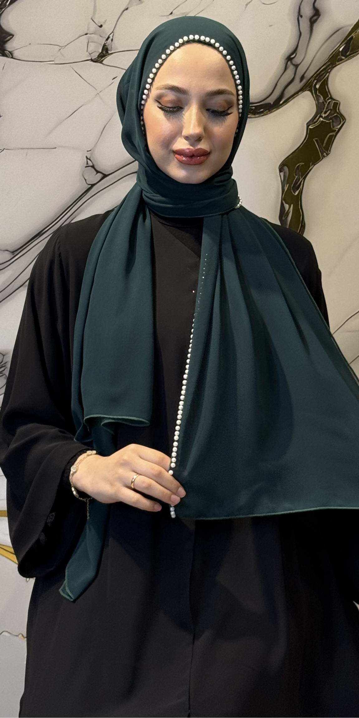 Pearl Dream Chiffon Shawl