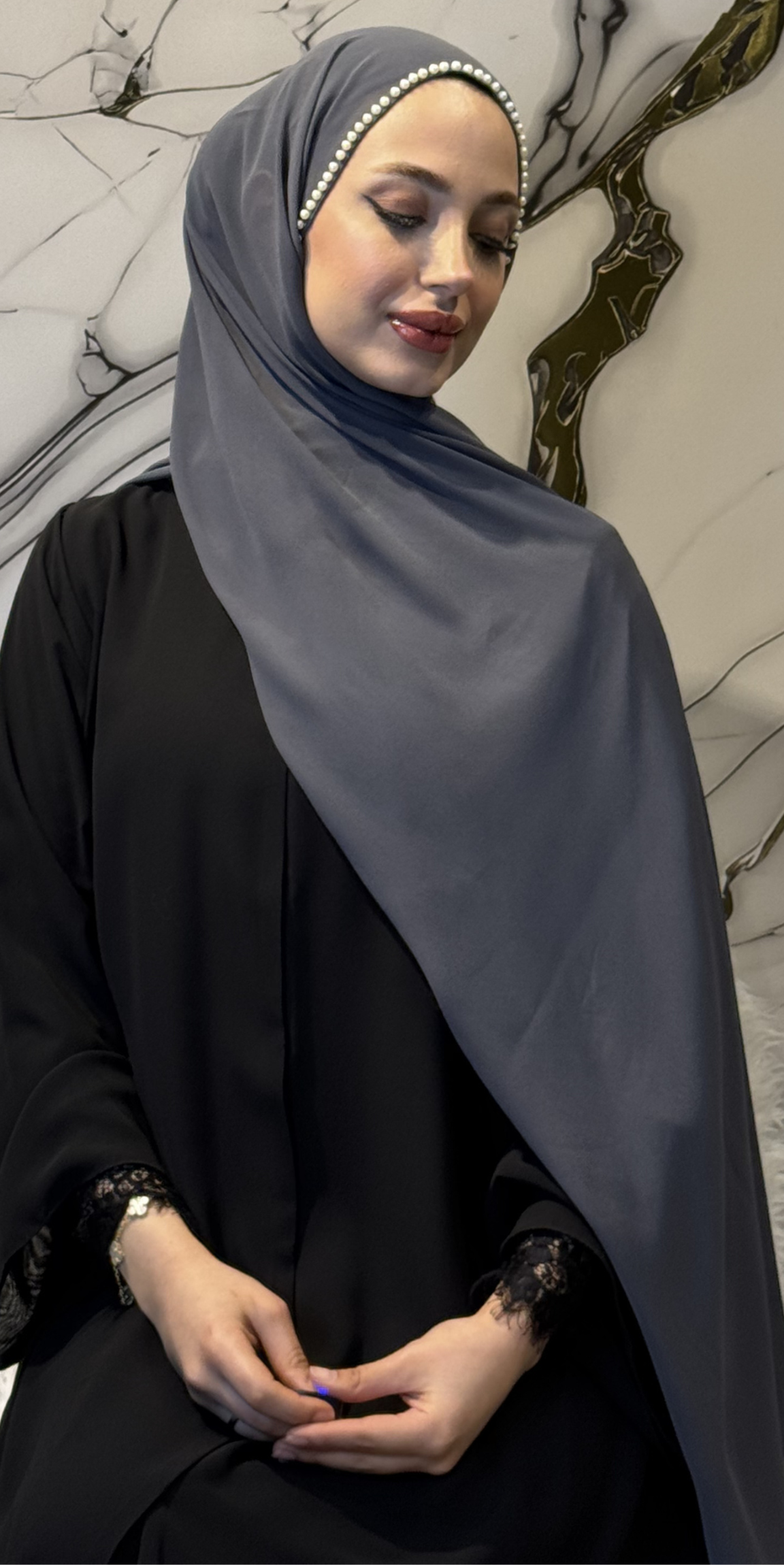 Pearl Dream Chiffon Shawl
