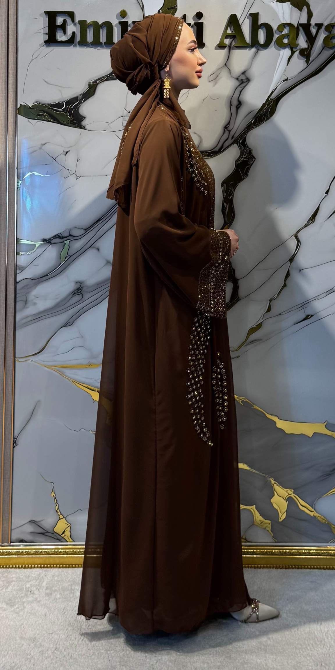 Open Front Brown Gold Traditional Style 4-Piece Set | WS31 GSK