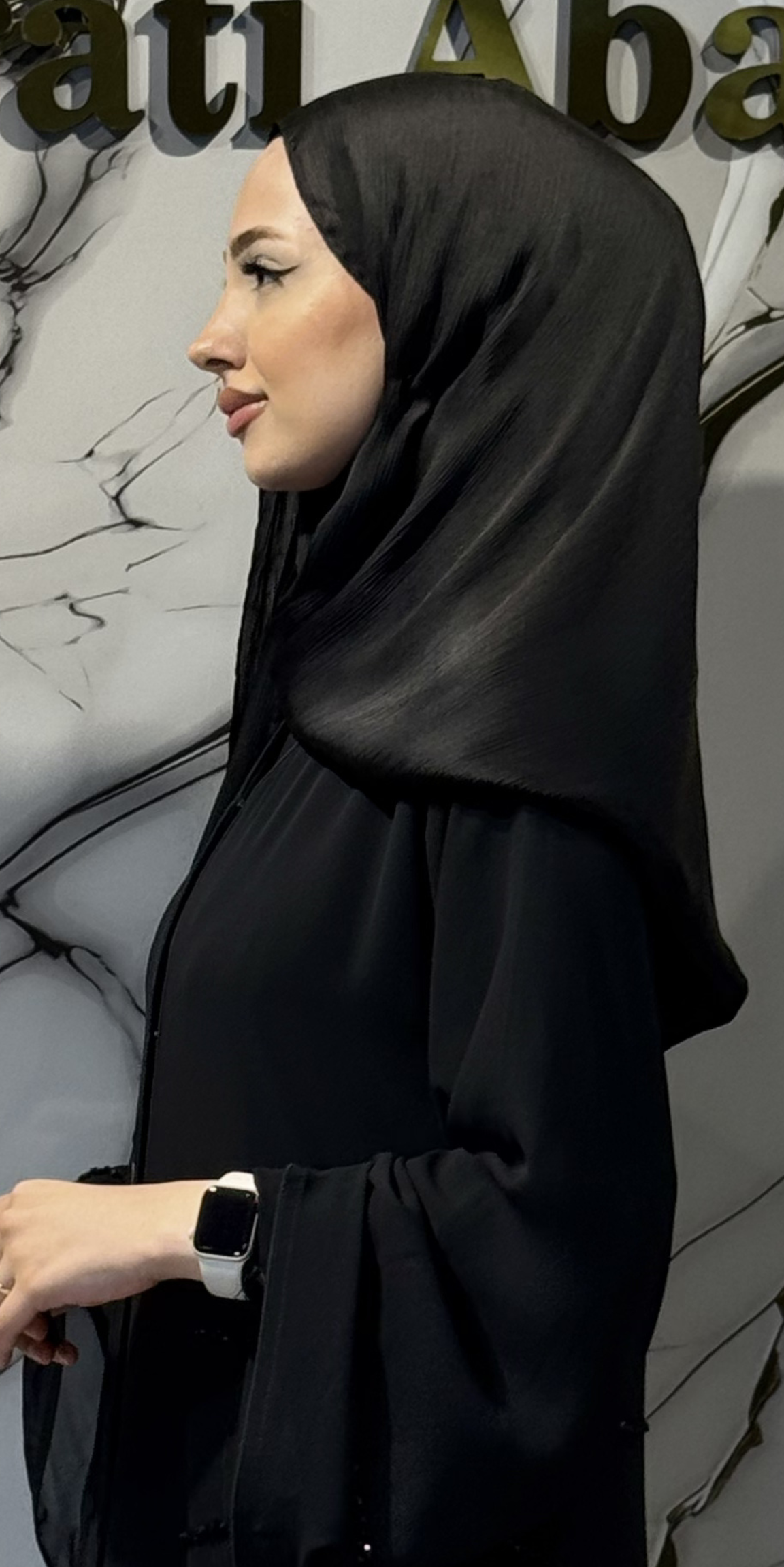 Sade Siyah Saten Şal | ŞAL04 SİYAH