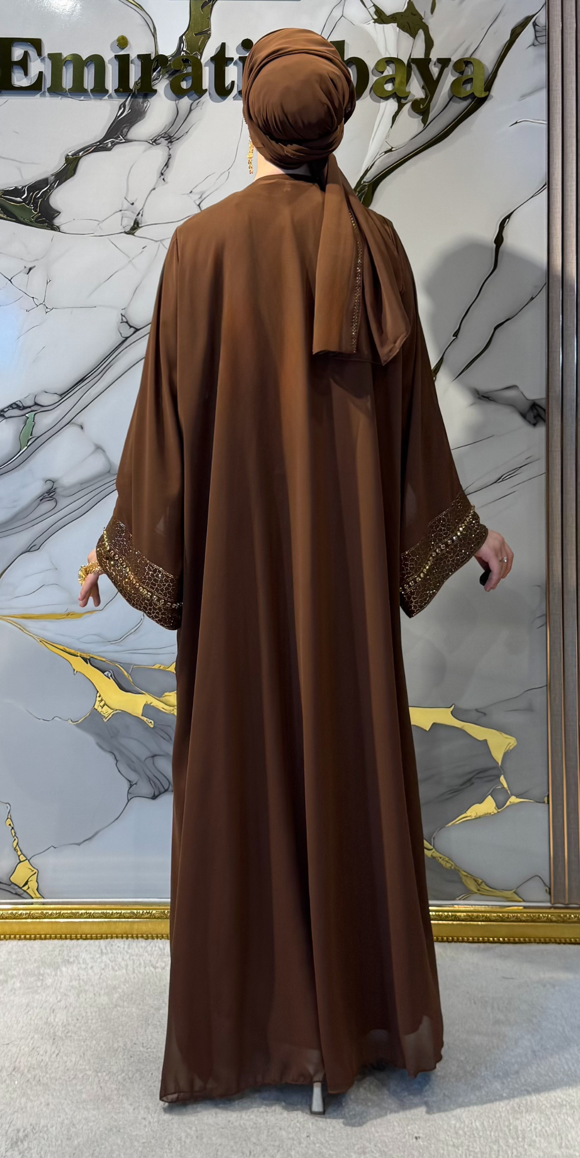 Open Front Brown Gold Traditional Style 4-Piece Set | WS31 GSK