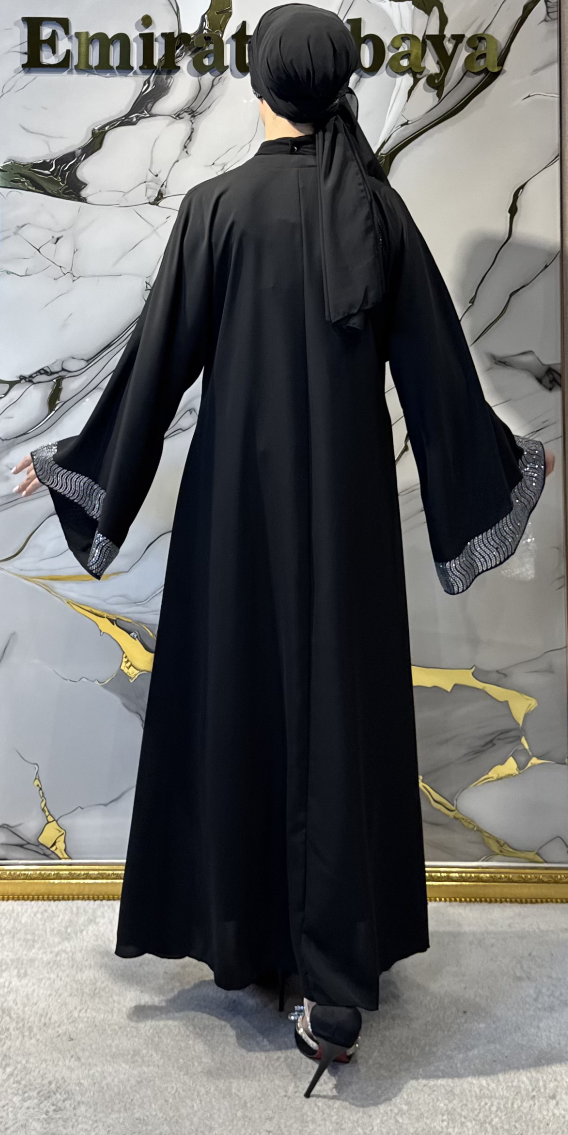 Front JanJan Stone Embellished Traditional Team TM47 JSB - 4-Piece Set (Includes Shawl, Belt and Undershirt)