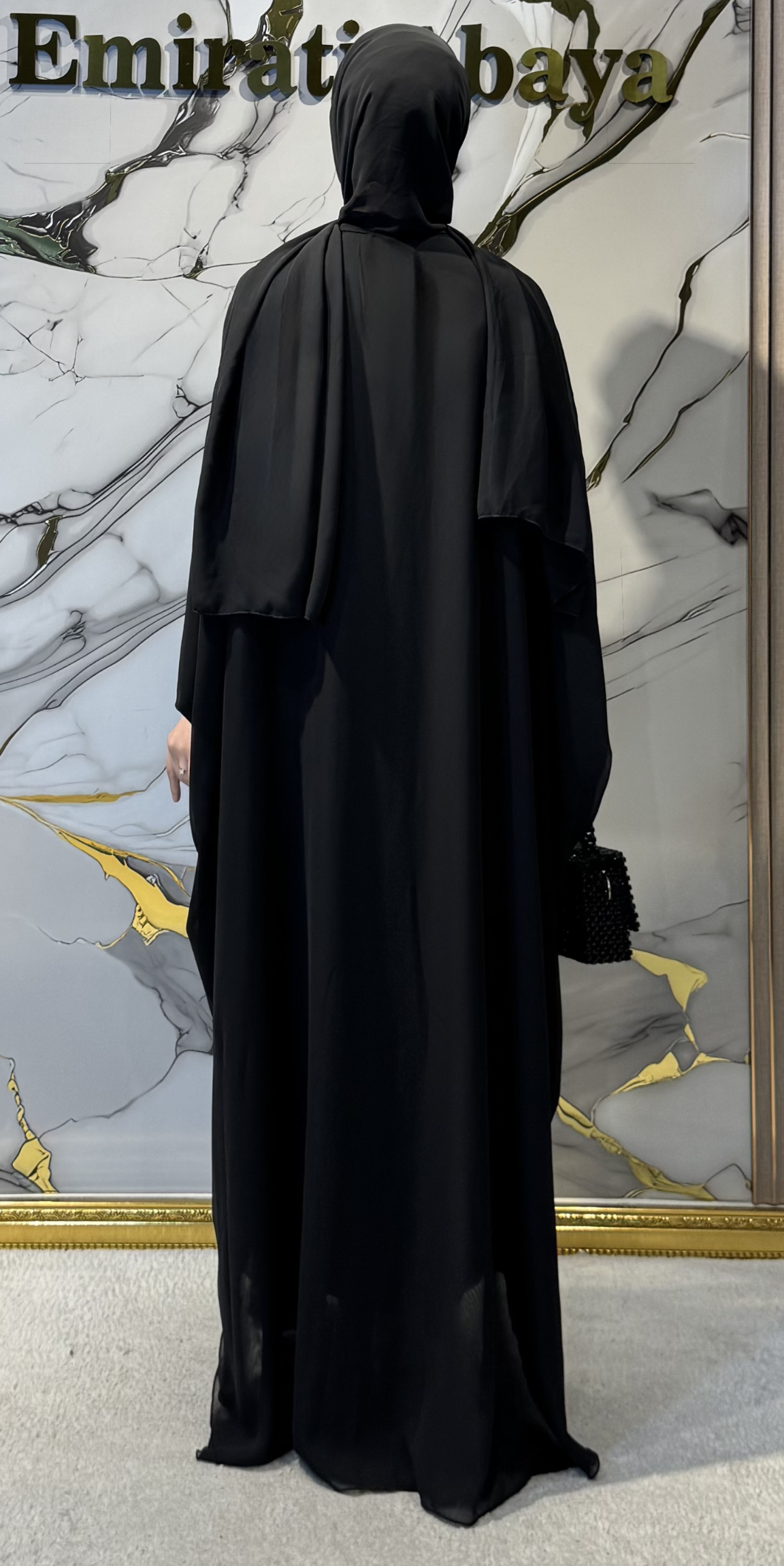 ÜRÜN ADI: Önü Açık Gold Desenli Yöresel Abaya TM086 GSB - 4 Parça Set (Şal, Kemer ve İçlik Dahil)