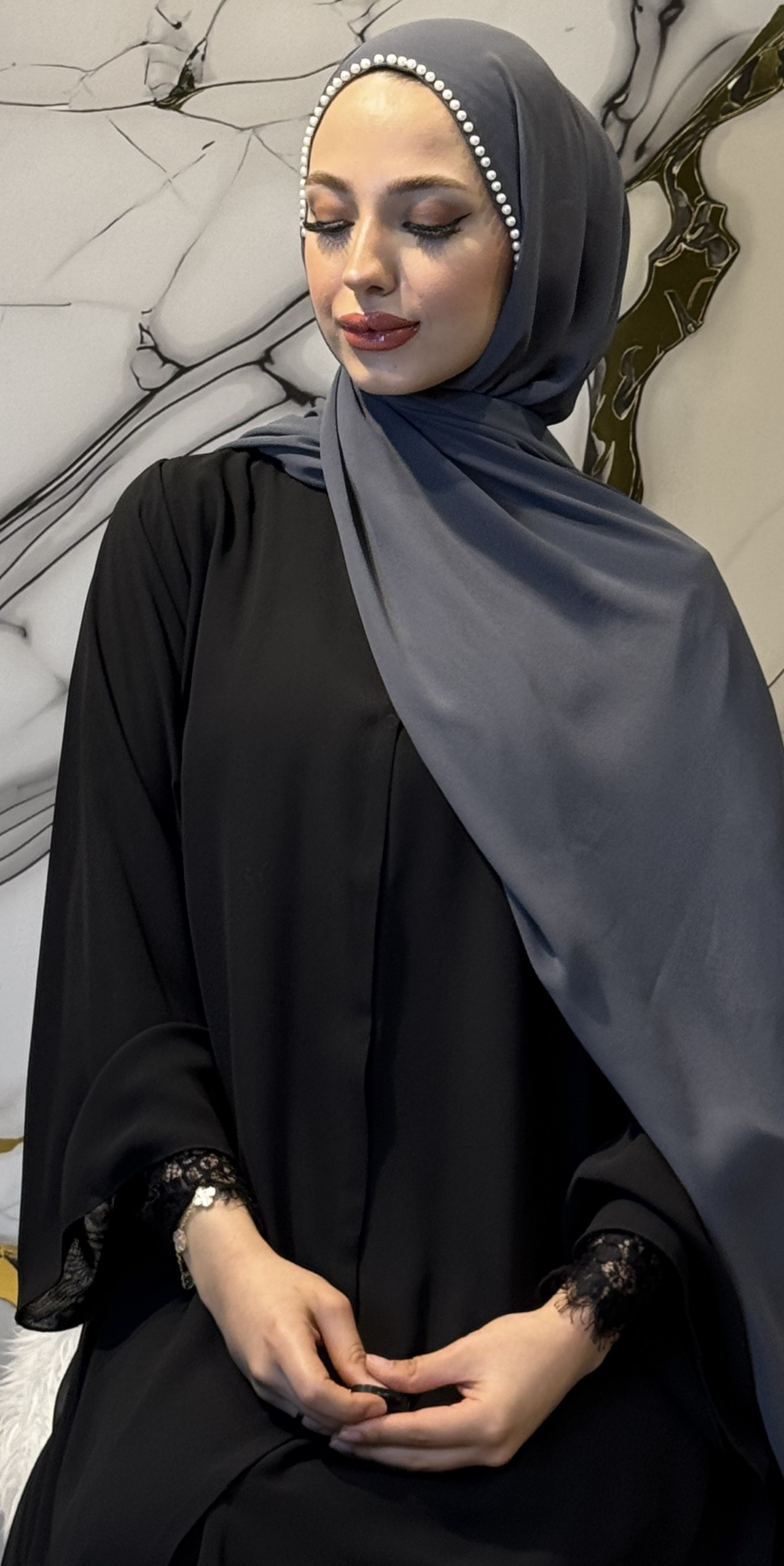 Pearl Dream Chiffon Shawl