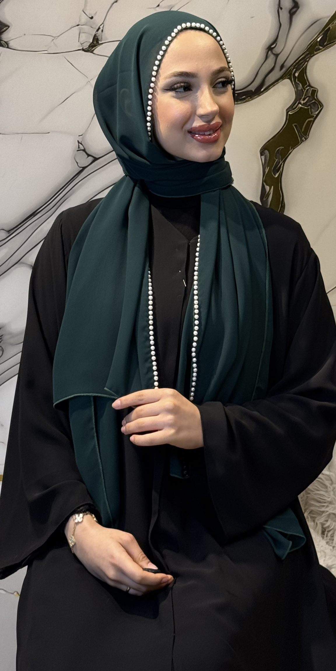Pearl Dream Chiffon Shawl