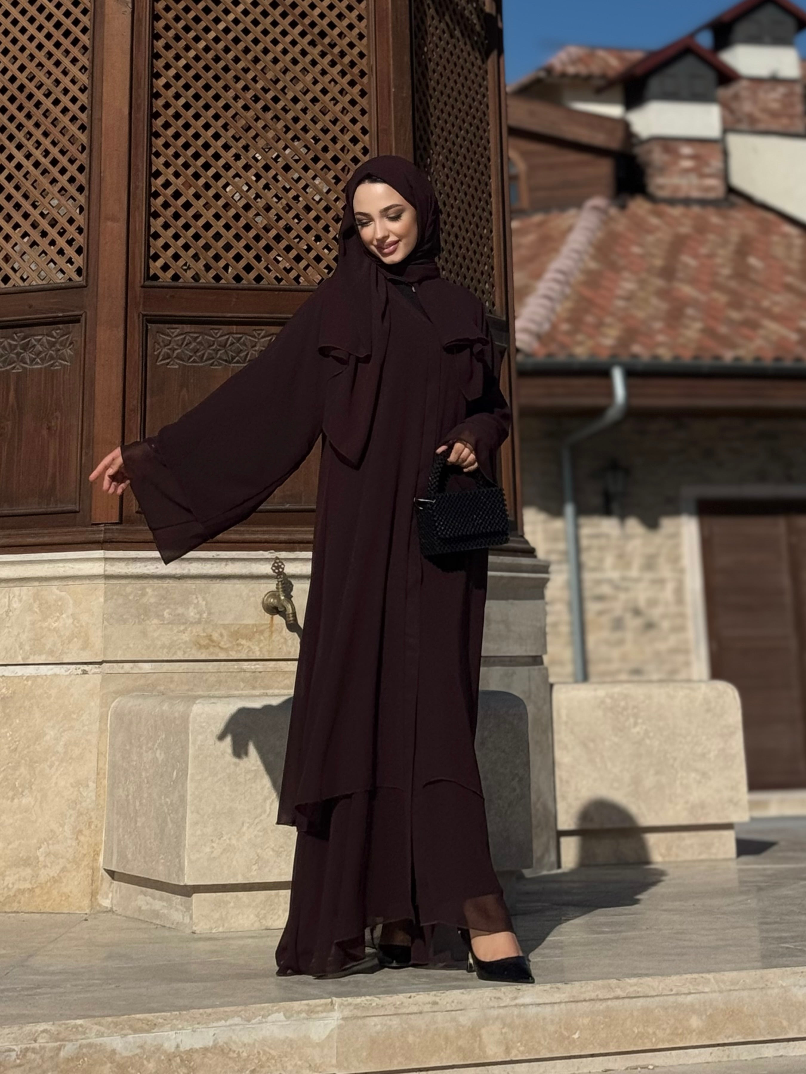 2 layers abaya