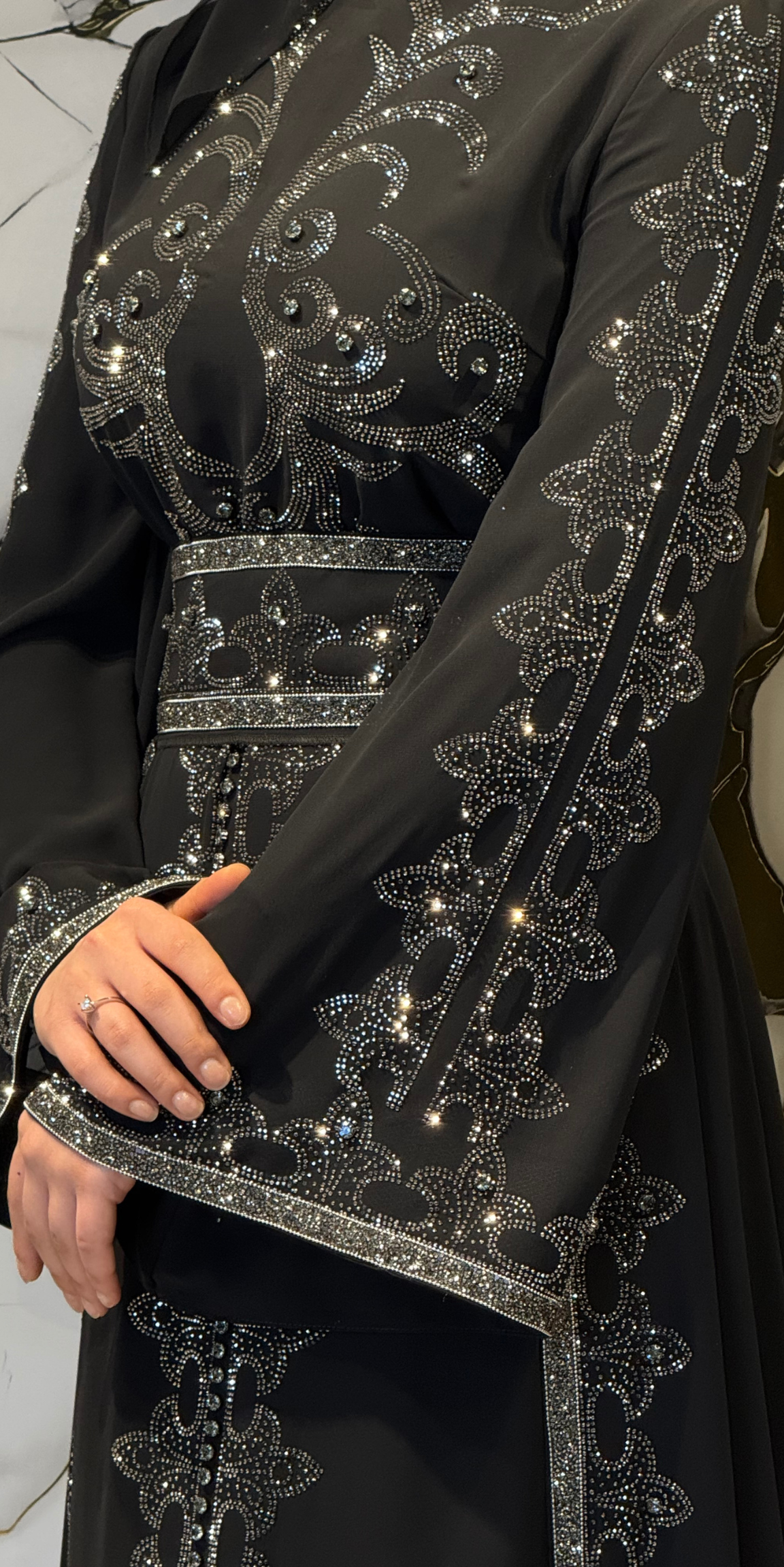 Black Traditional Set with Hematite Stones | LY40 HSB