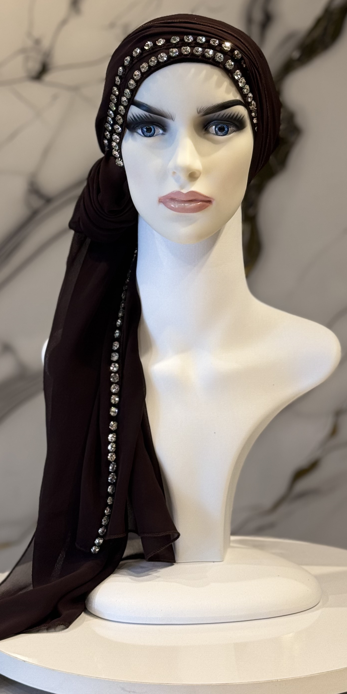 Kenarları Taşlı Şifon Şal | Çoklu Renk Seçenekleri