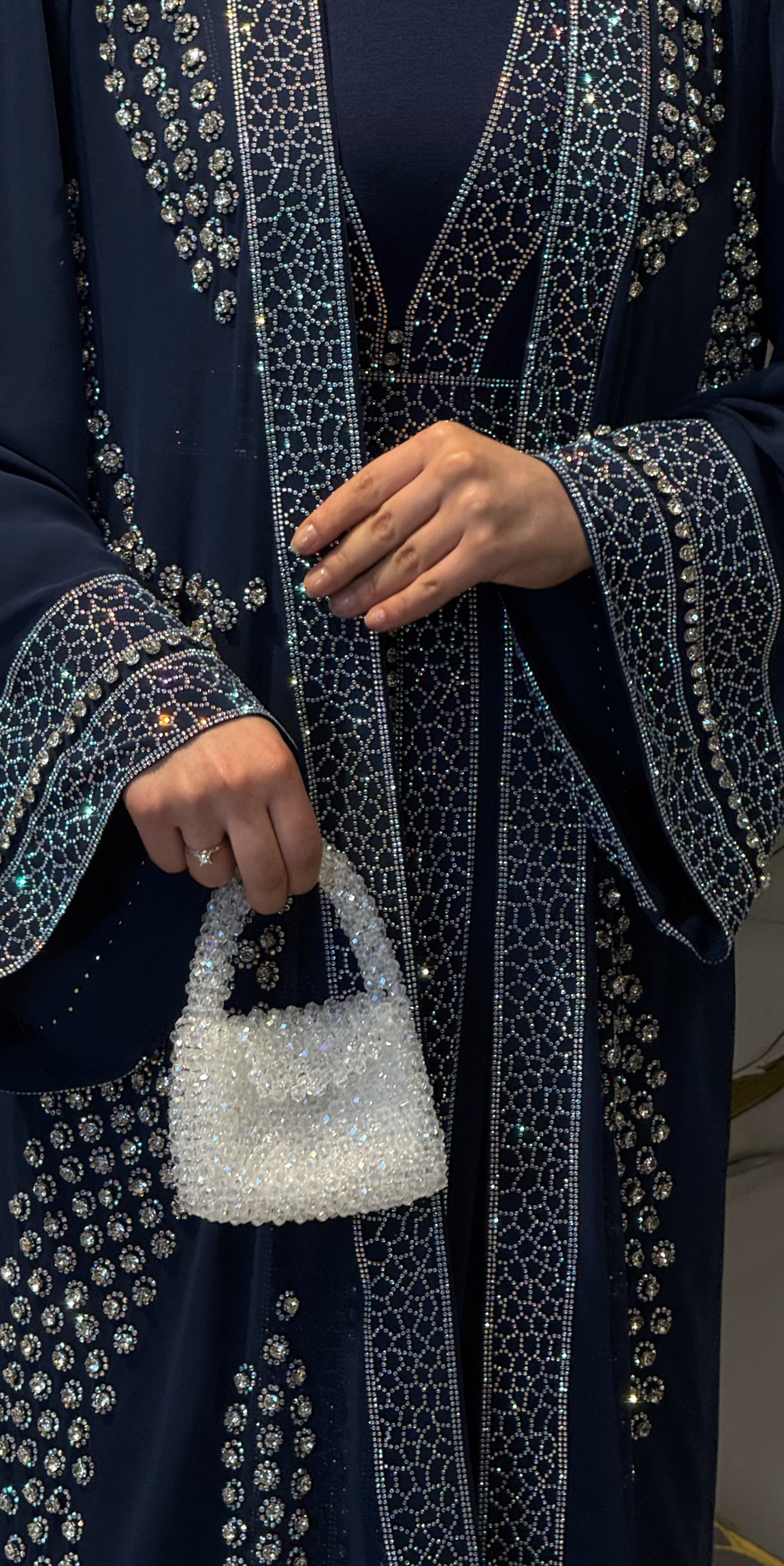 Luxury Embellished Navy Blue Traditional Suit | WS31 JSL