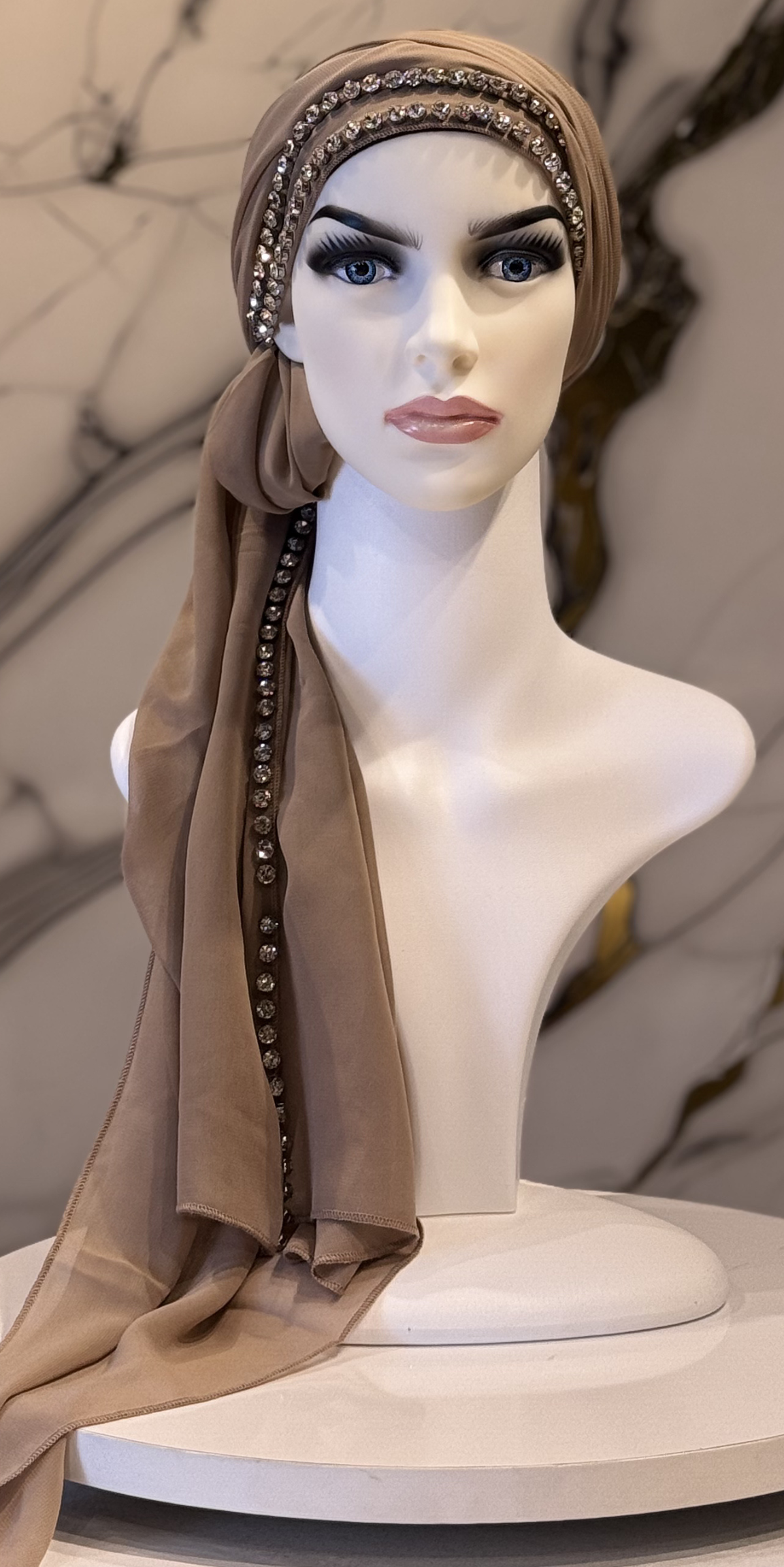 Kenarları Taşlı Şifon Şal | Çoklu Renk Seçenekleri