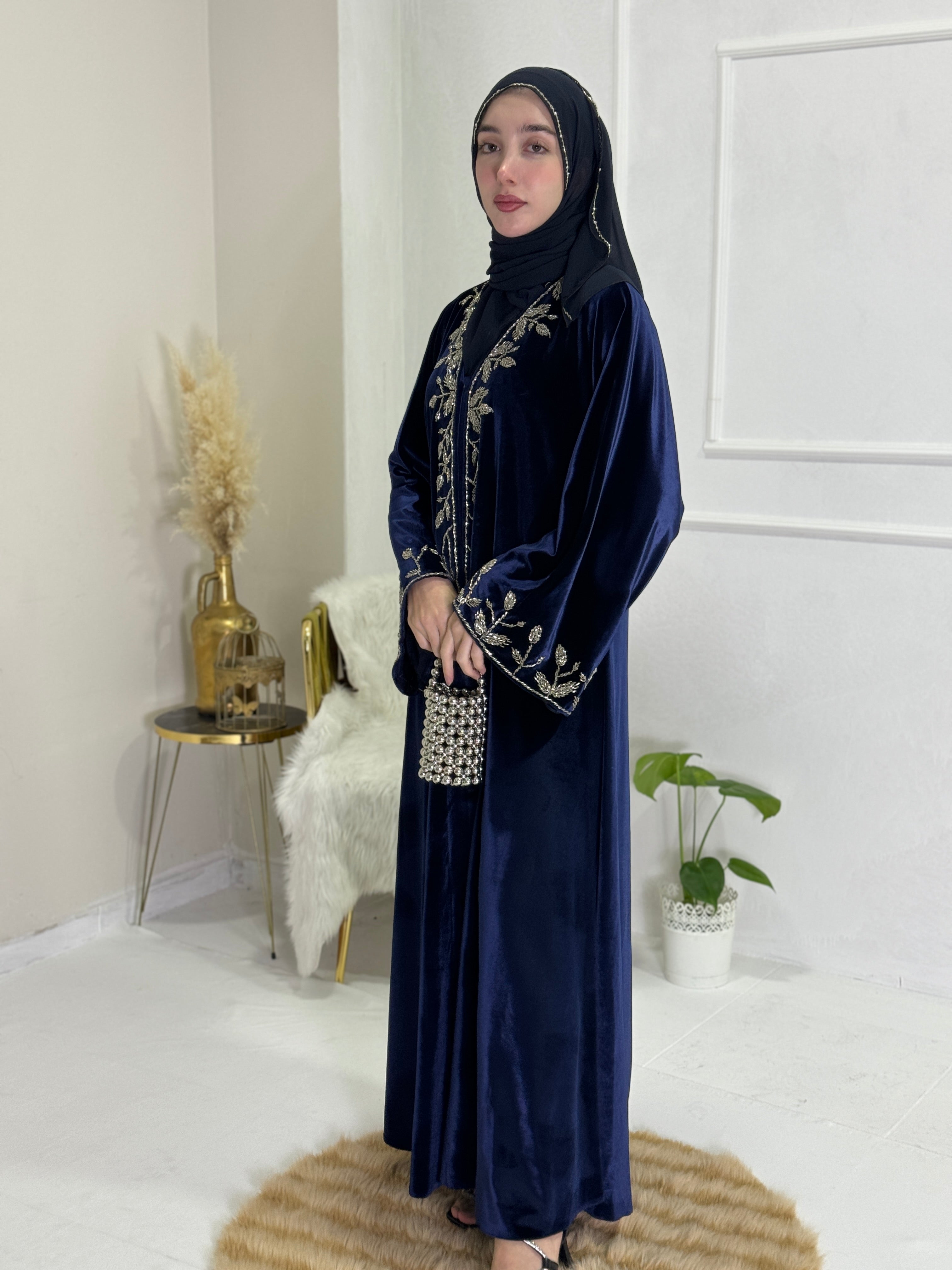 Blue royal abaya