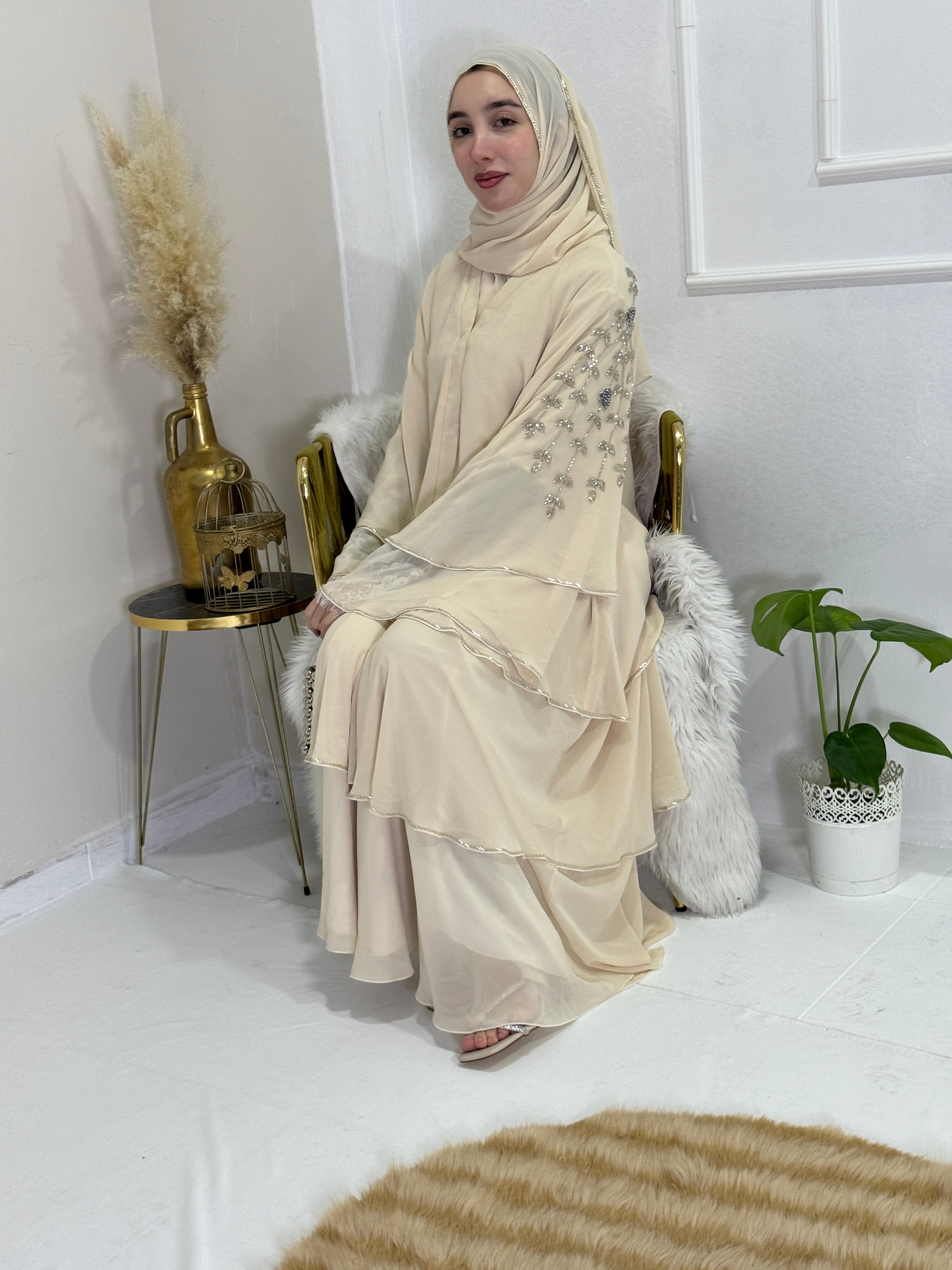 Beigh barbie abaya