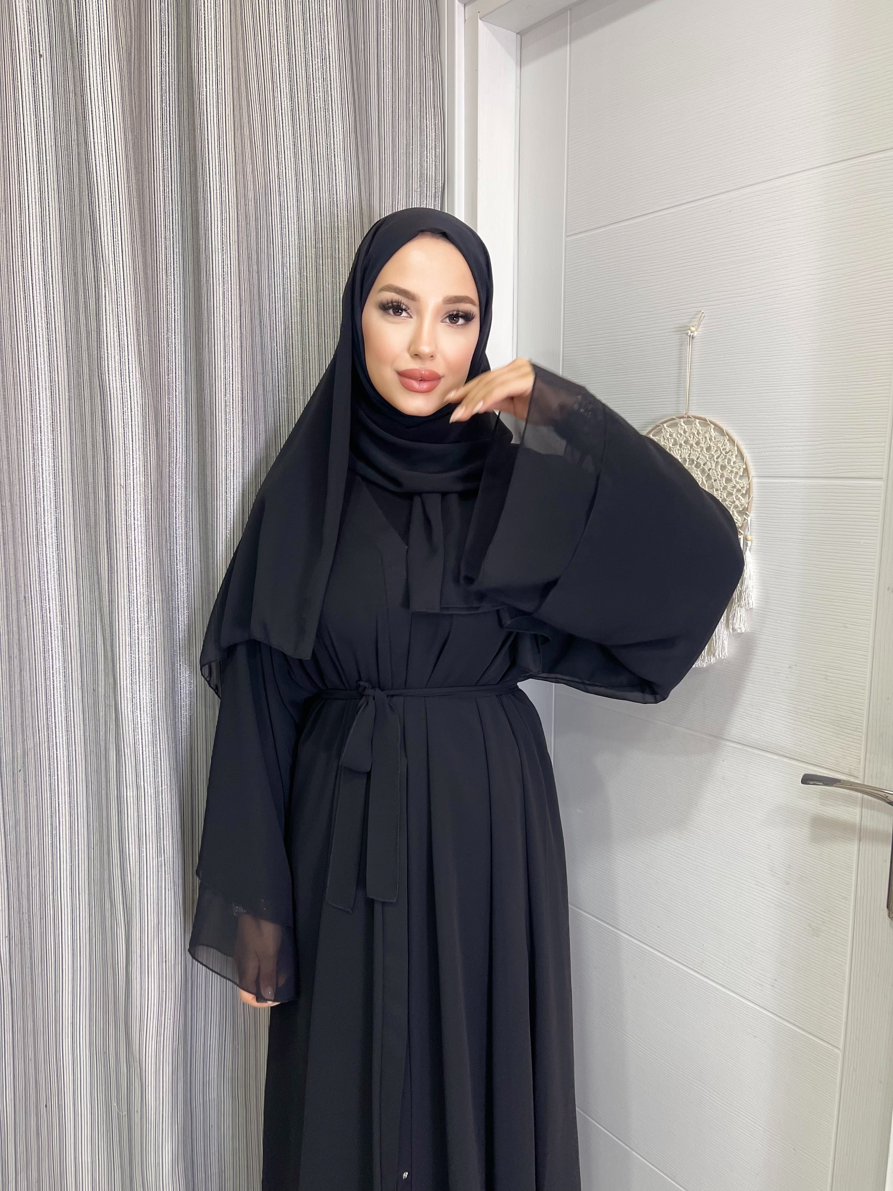 Two Layer Swarovski Stone Abaya