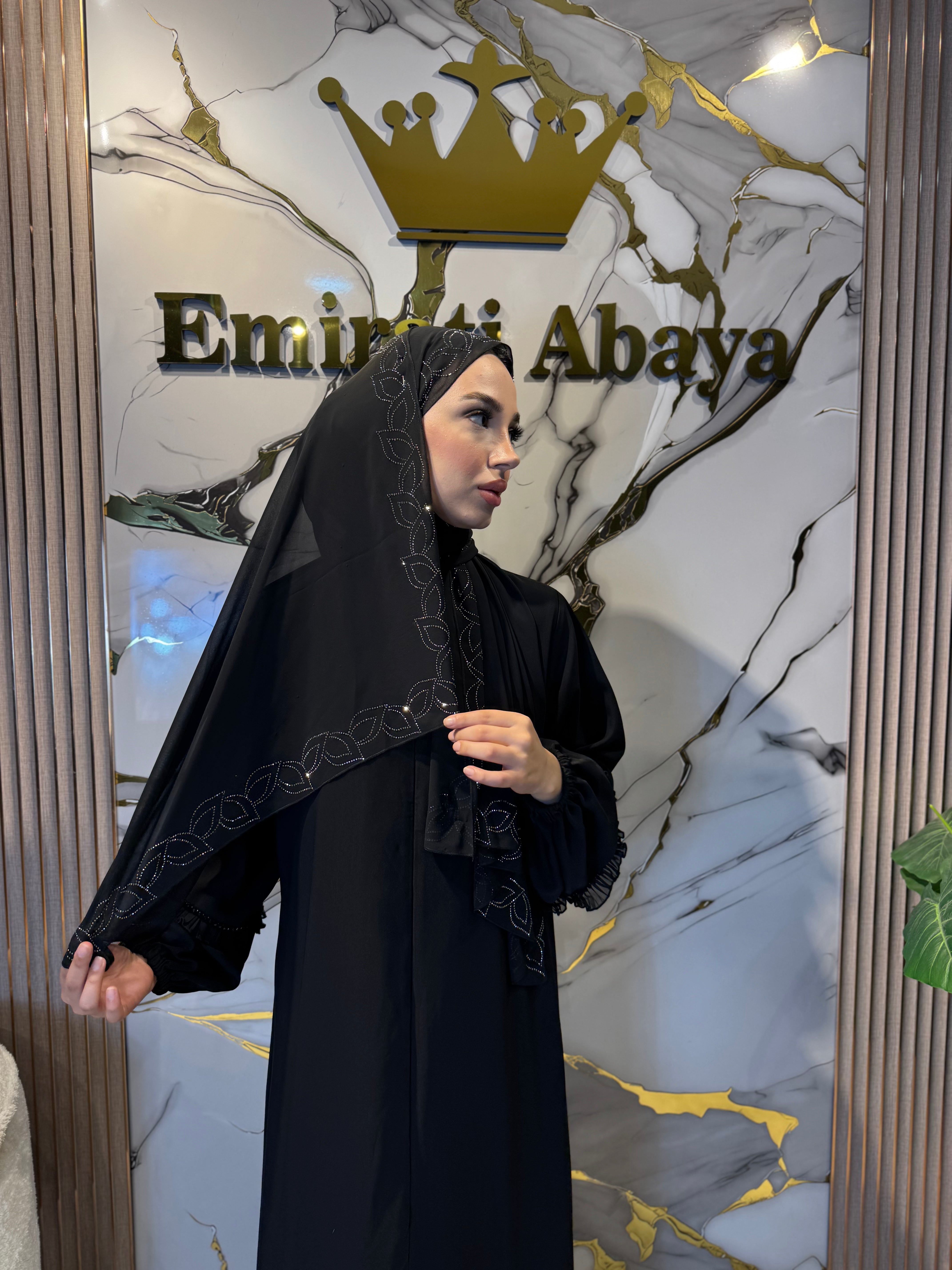 Elegant Patterned Chiffon Scarf