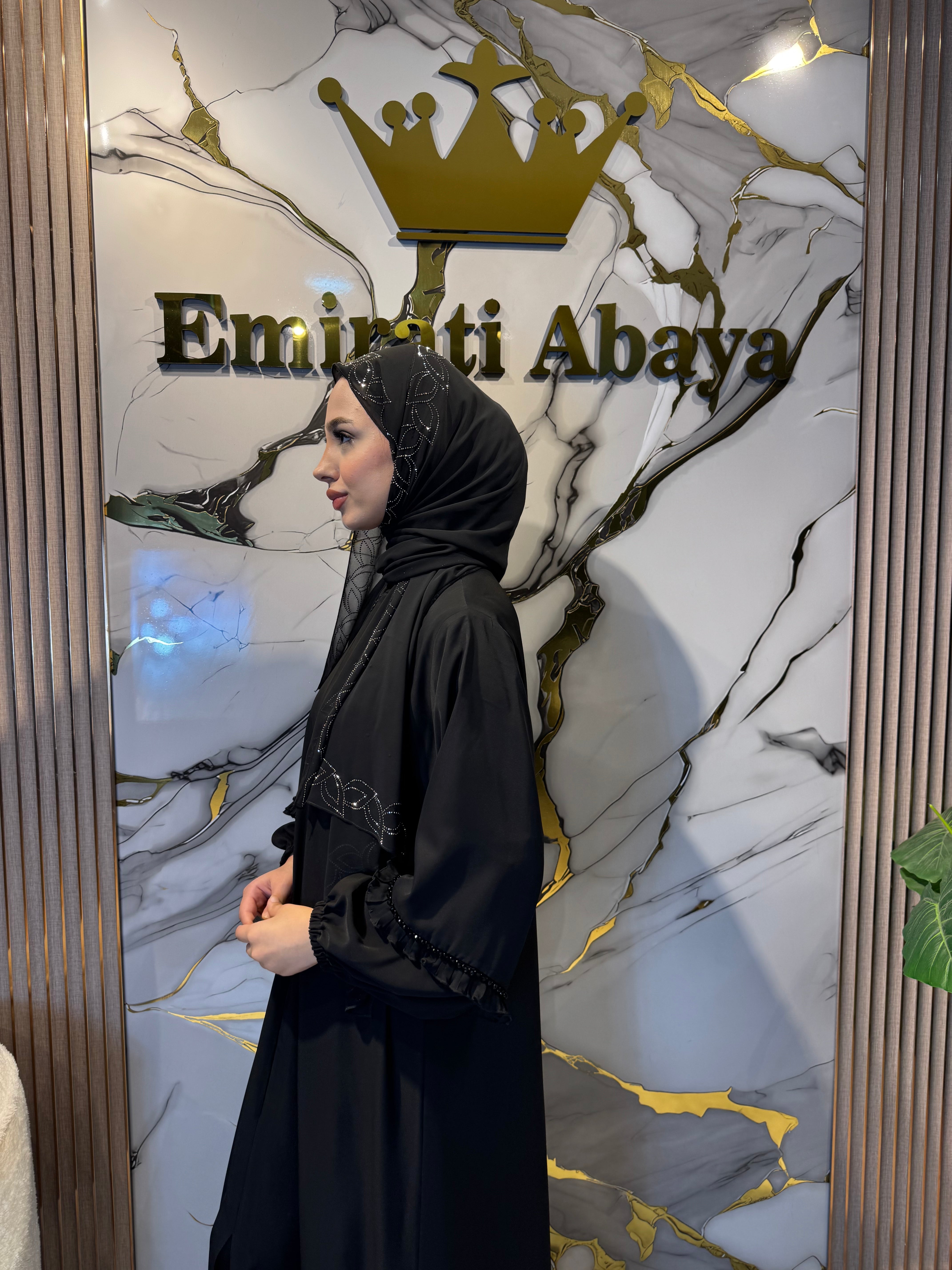 Elegant Patterned Chiffon Scarf