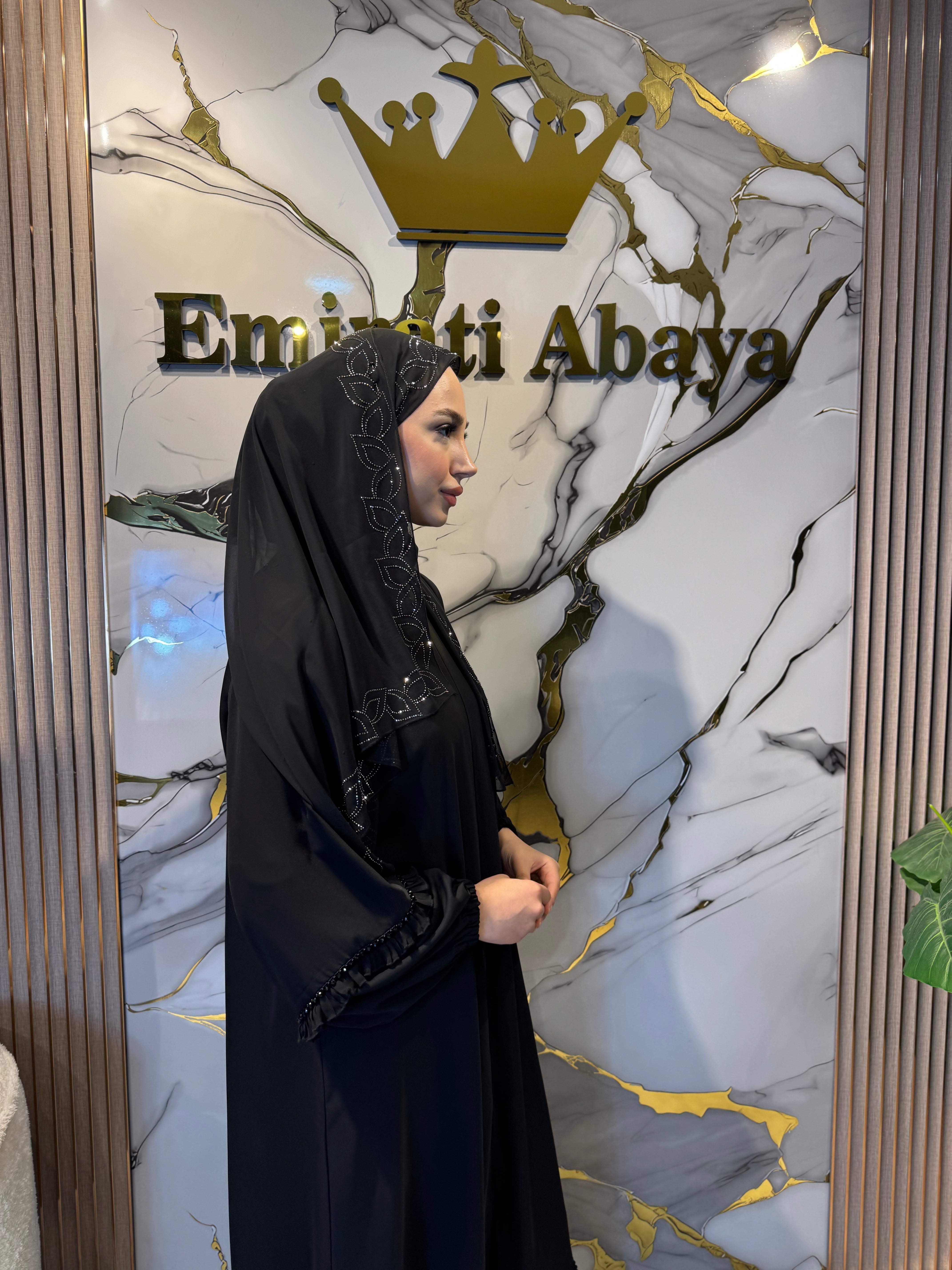 Elegant Patterned Chiffon Scarf