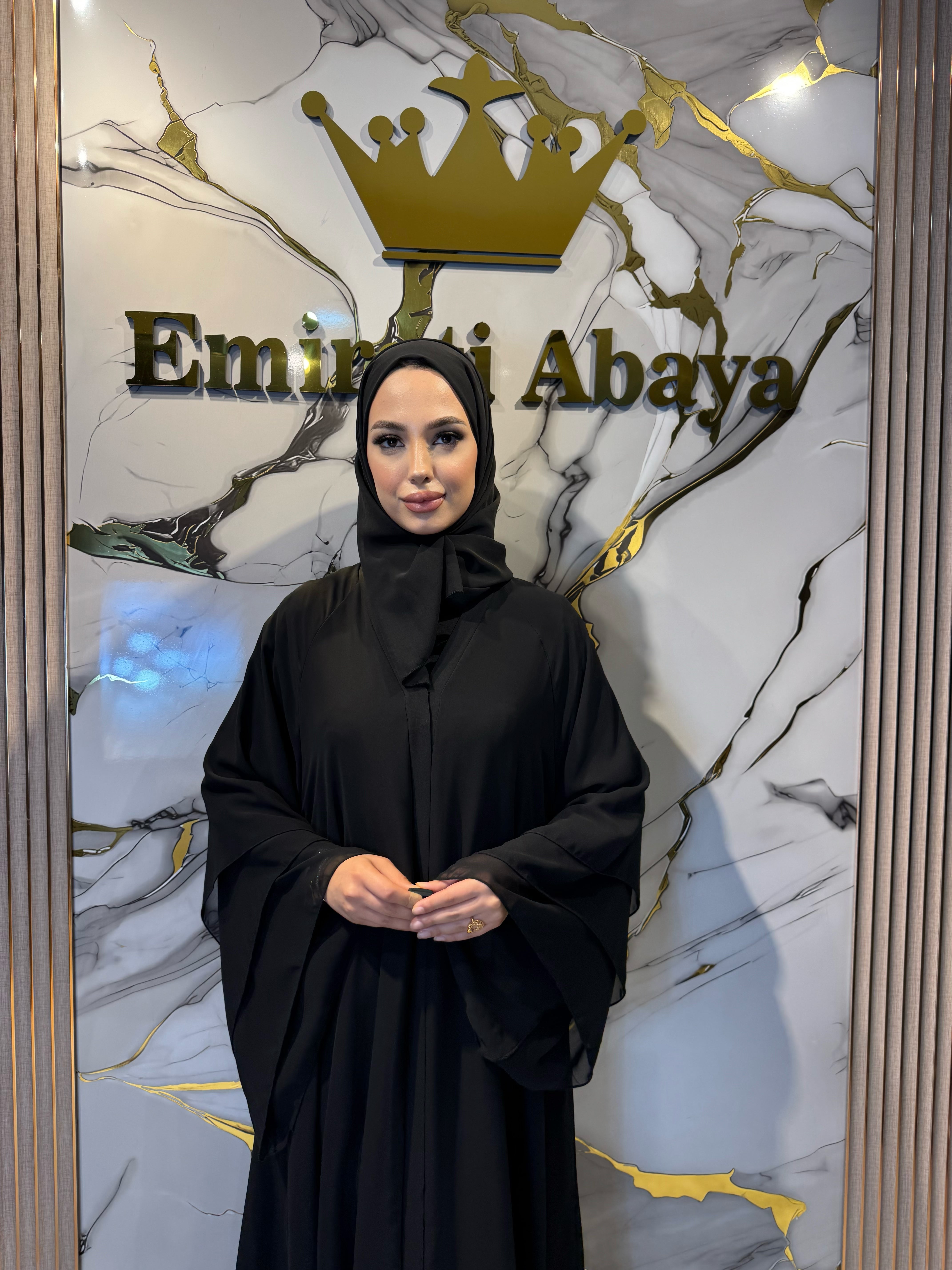 Üç Katlı Şifon Abaya