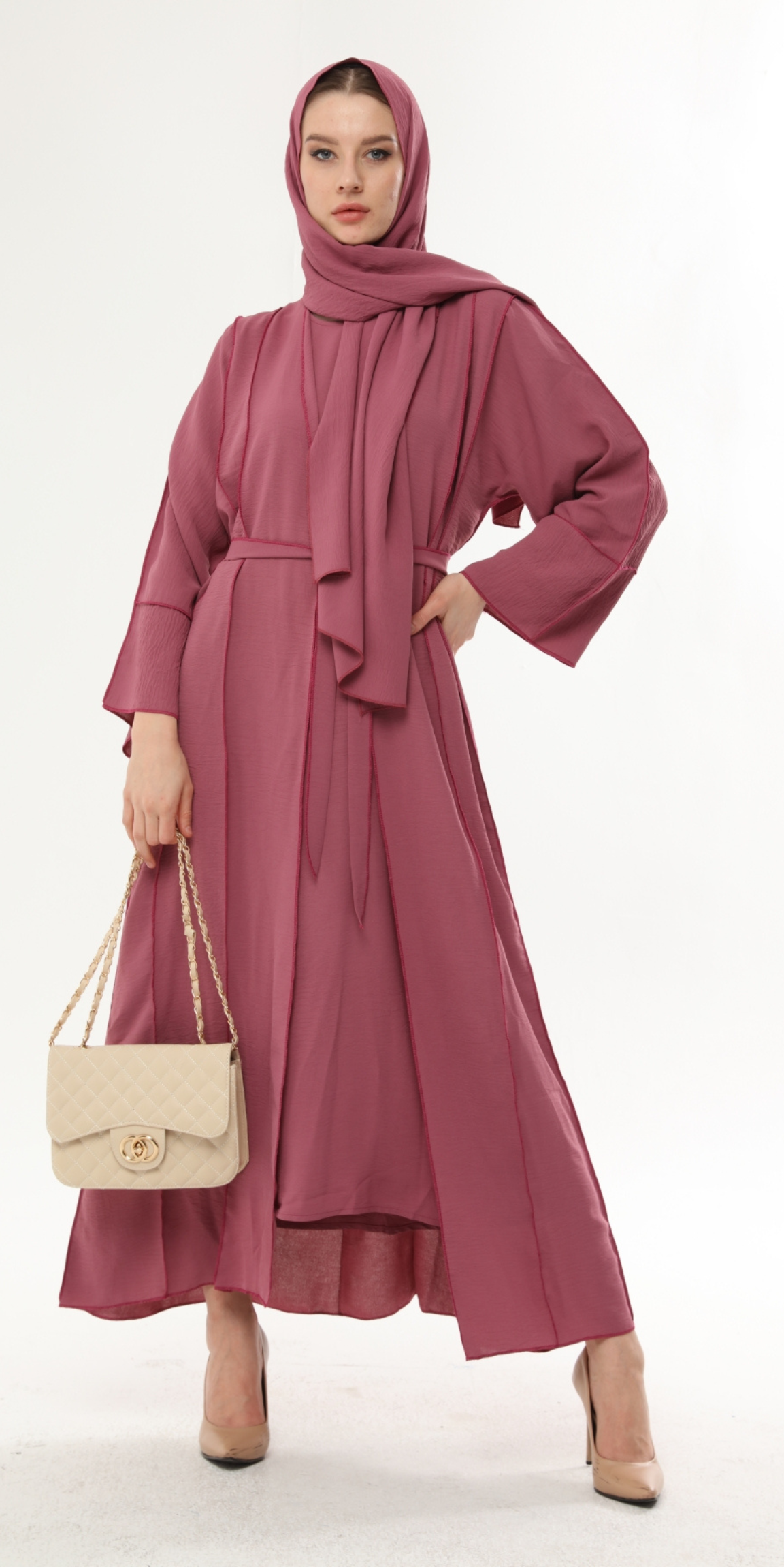 Daily Ayrobin Kimono Set RK0022 AYROBIN M - 4-Piece Set (Includes Undershirt, Kimono, Belt, and Scarf)