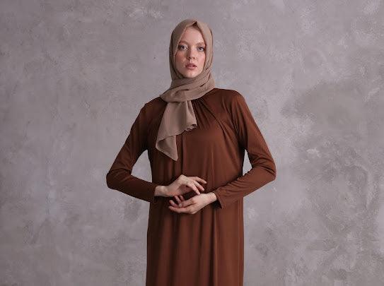 Brown Full Sleeves Inner - Emirati Abaya TRBrown Full Sleeves Inner