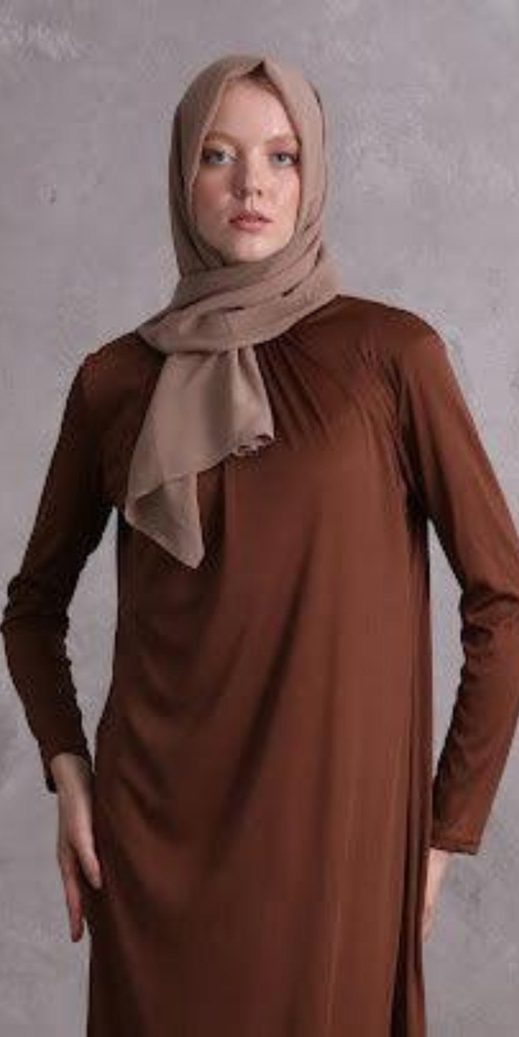 Brown Full Sleeves Inner - Emirati Abaya TRBrown Full Sleeves Inner