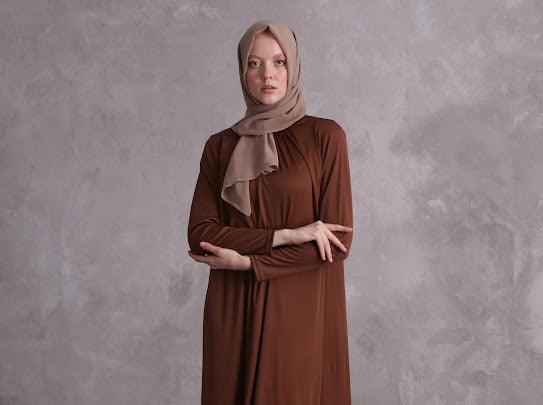 Brown Full Sleeves Inner - Emirati Abaya TRBrown Full Sleeves Inner