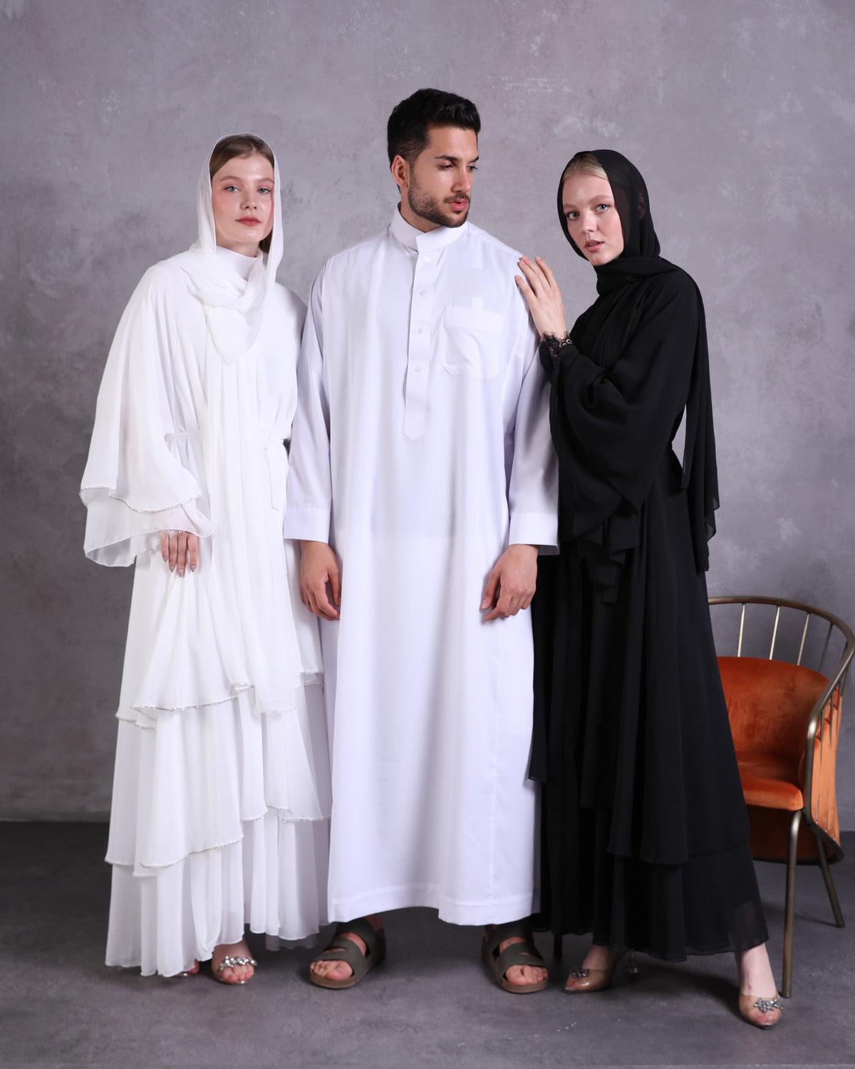 White abaya deals online