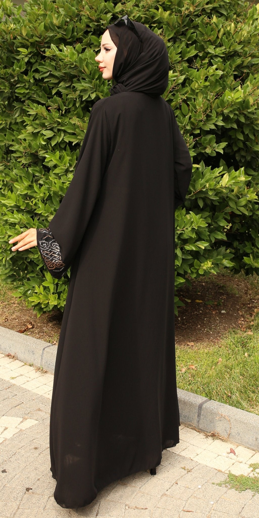 Oblique Sparkle Abaya - Emirati Abaya TROblique Sparkle Abaya