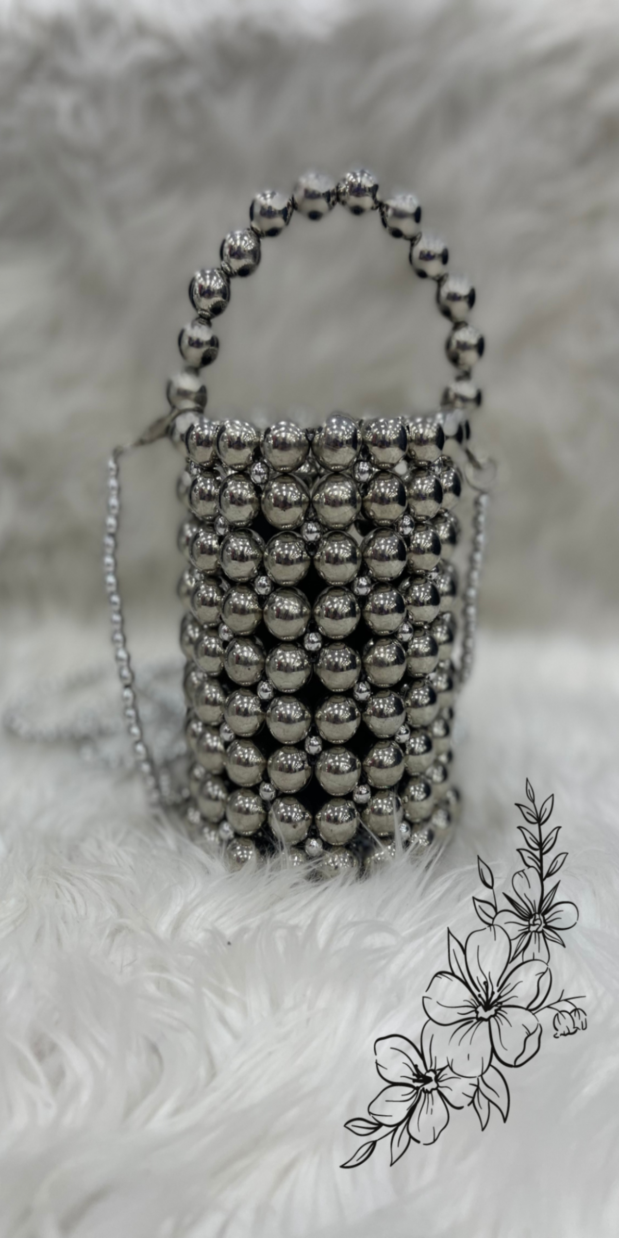 Silver Cylinder Bag