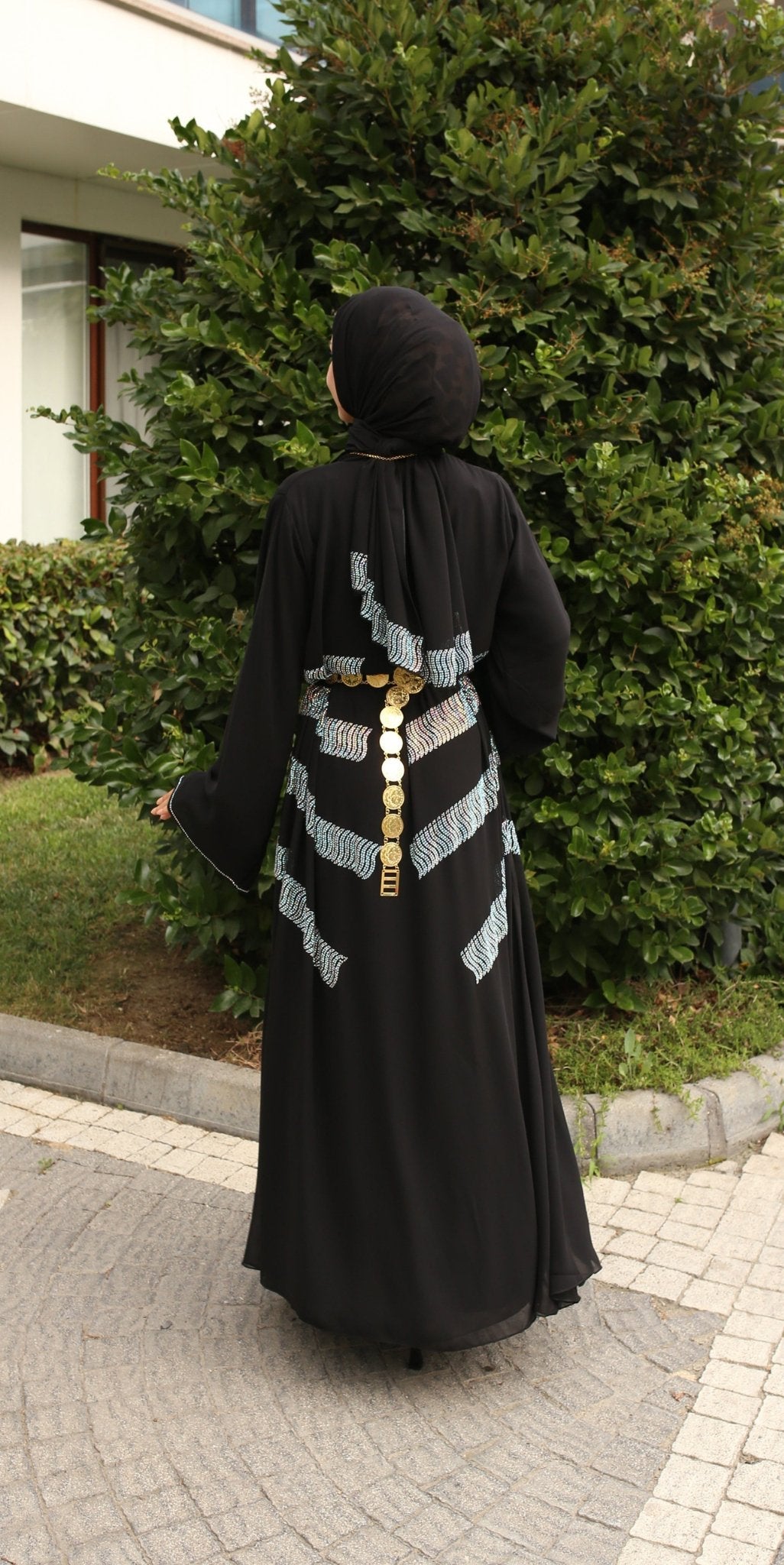 Tm091 rs Black - Emirati Abaya TRTm091 rs Black